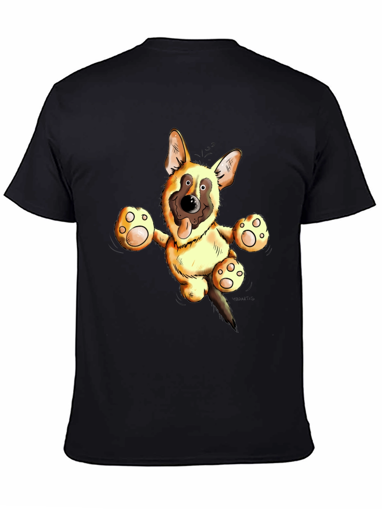 Cartoon German Shepherd Graphic Tee