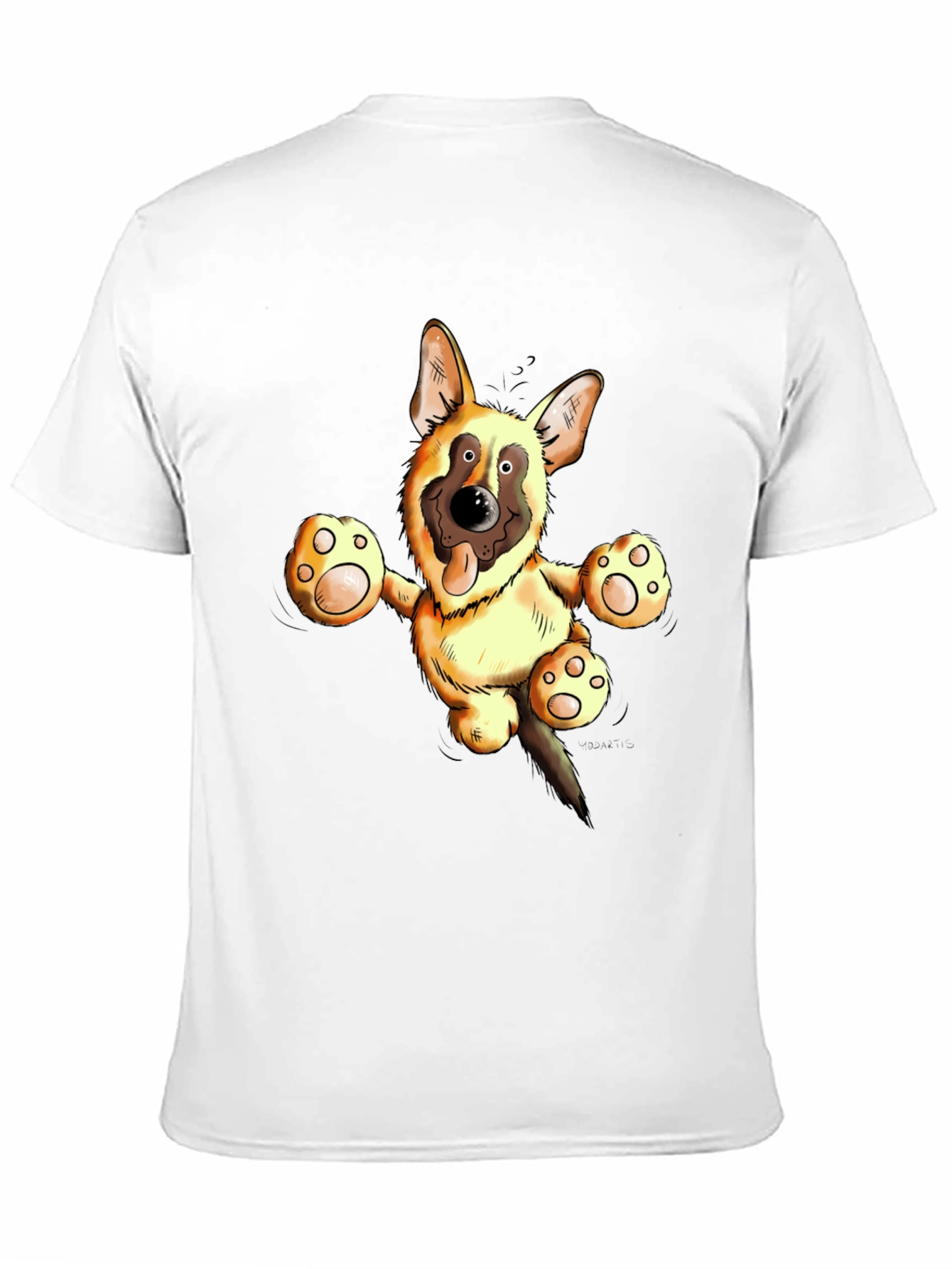 Cartoon German Shepherd Graphic Tee