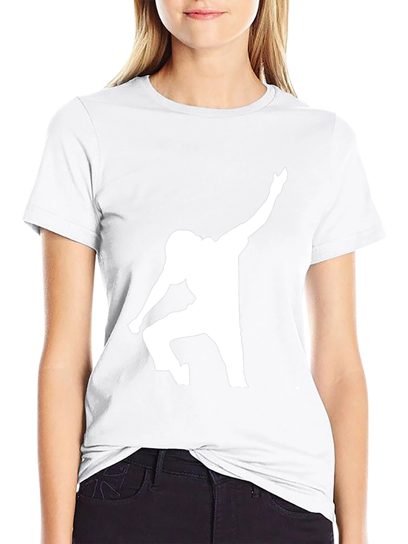 Football Player Silhouette Graphic Tee