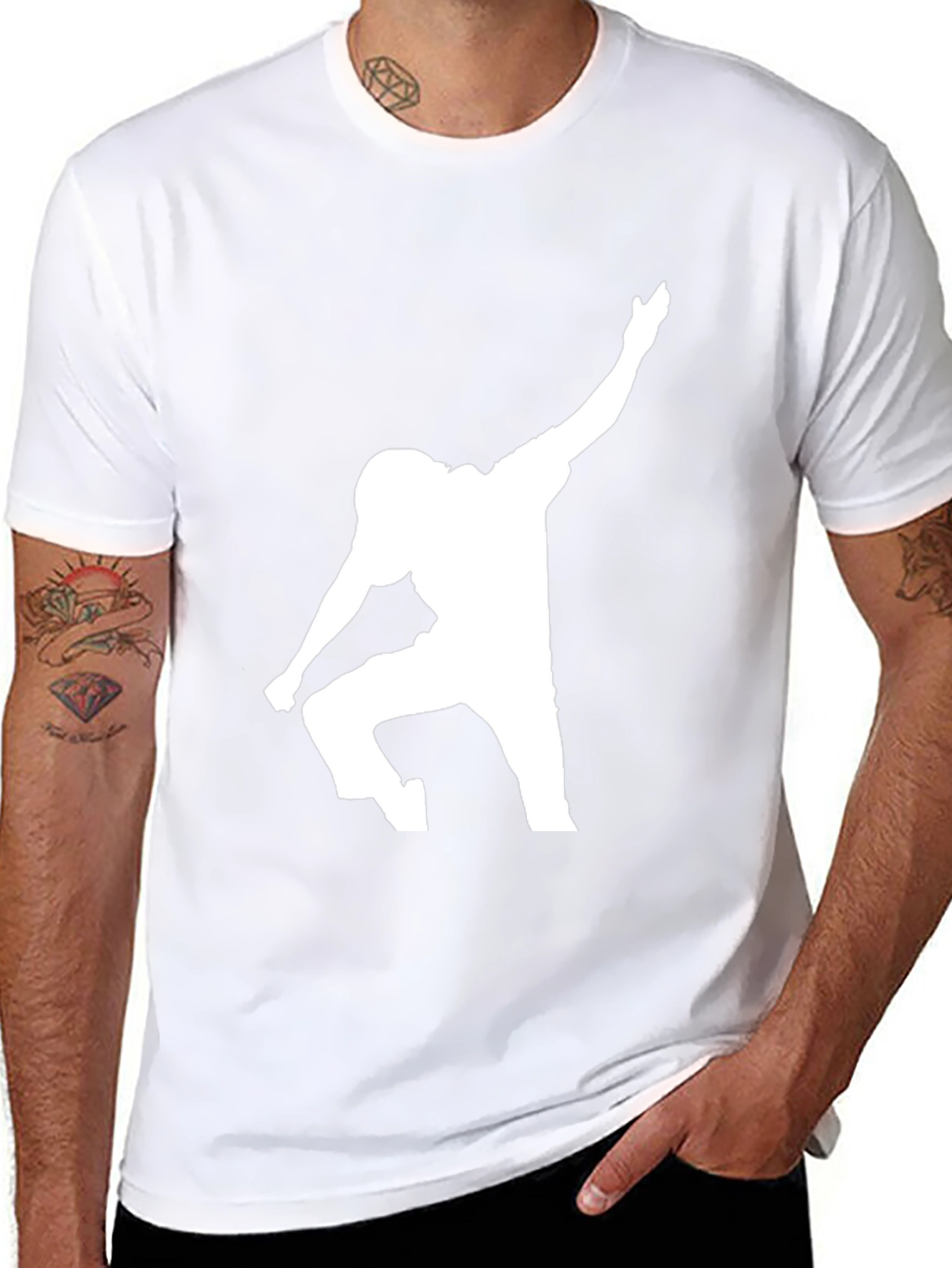 Football Player Silhouette Graphic Tee