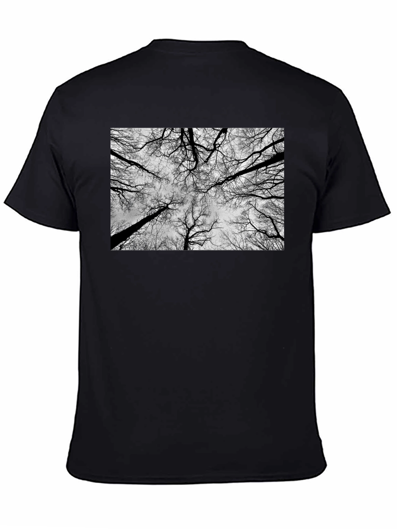 Abstract Trees Black Graphic Tee