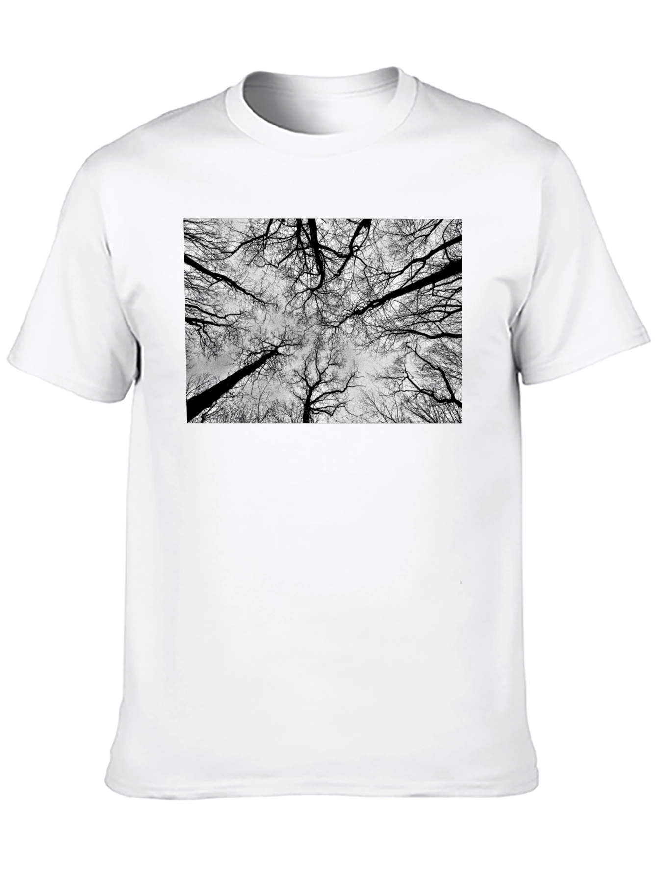 Abstract Trees Black Graphic Tee
