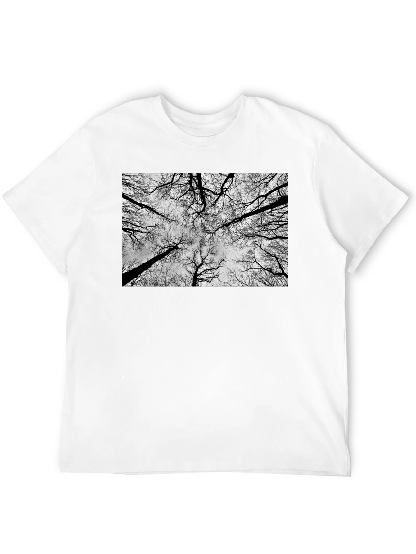 Abstract Trees Black Graphic Tee