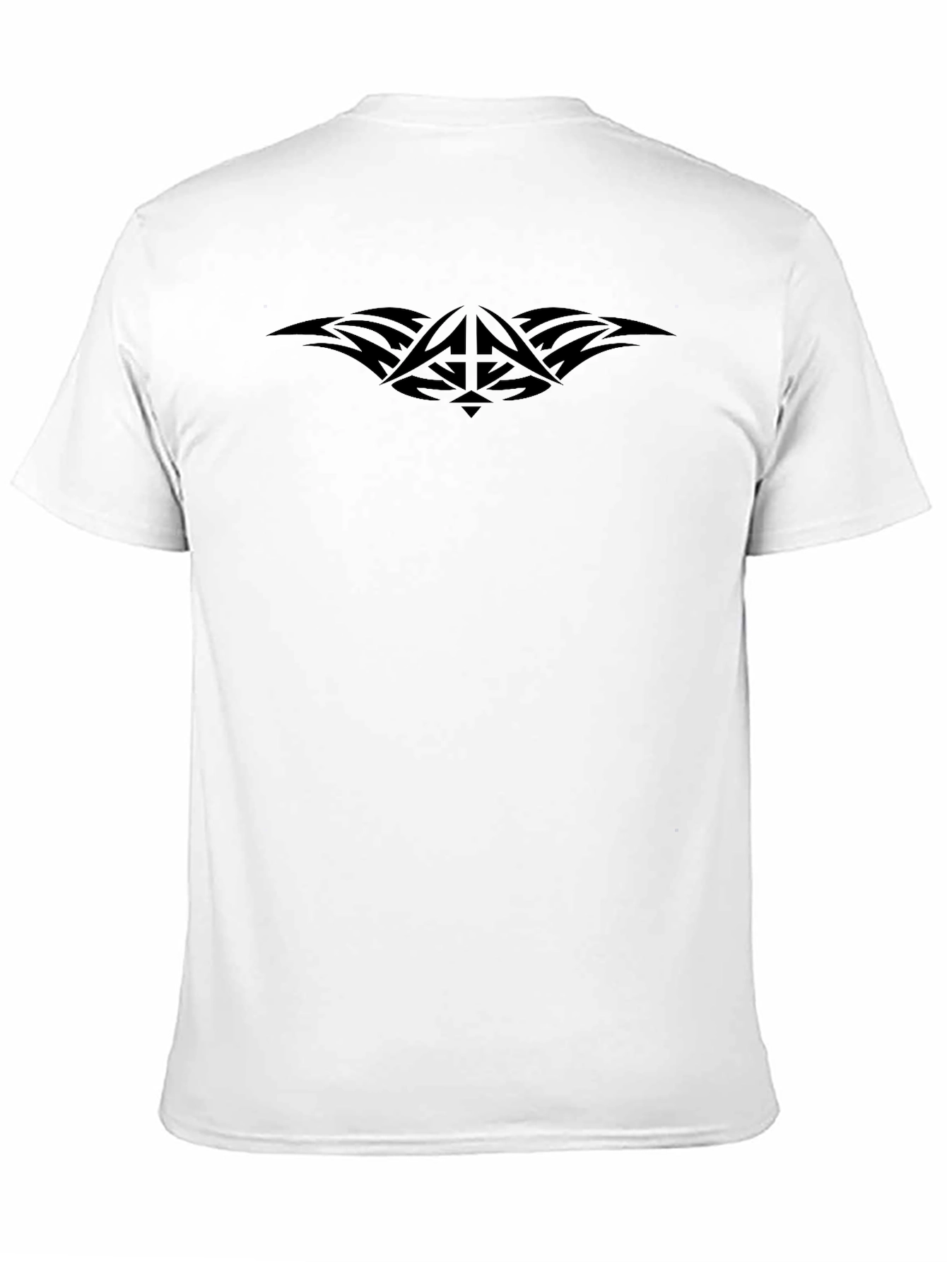 Mens Black Graphic Tee - Tribal Tattoo Design