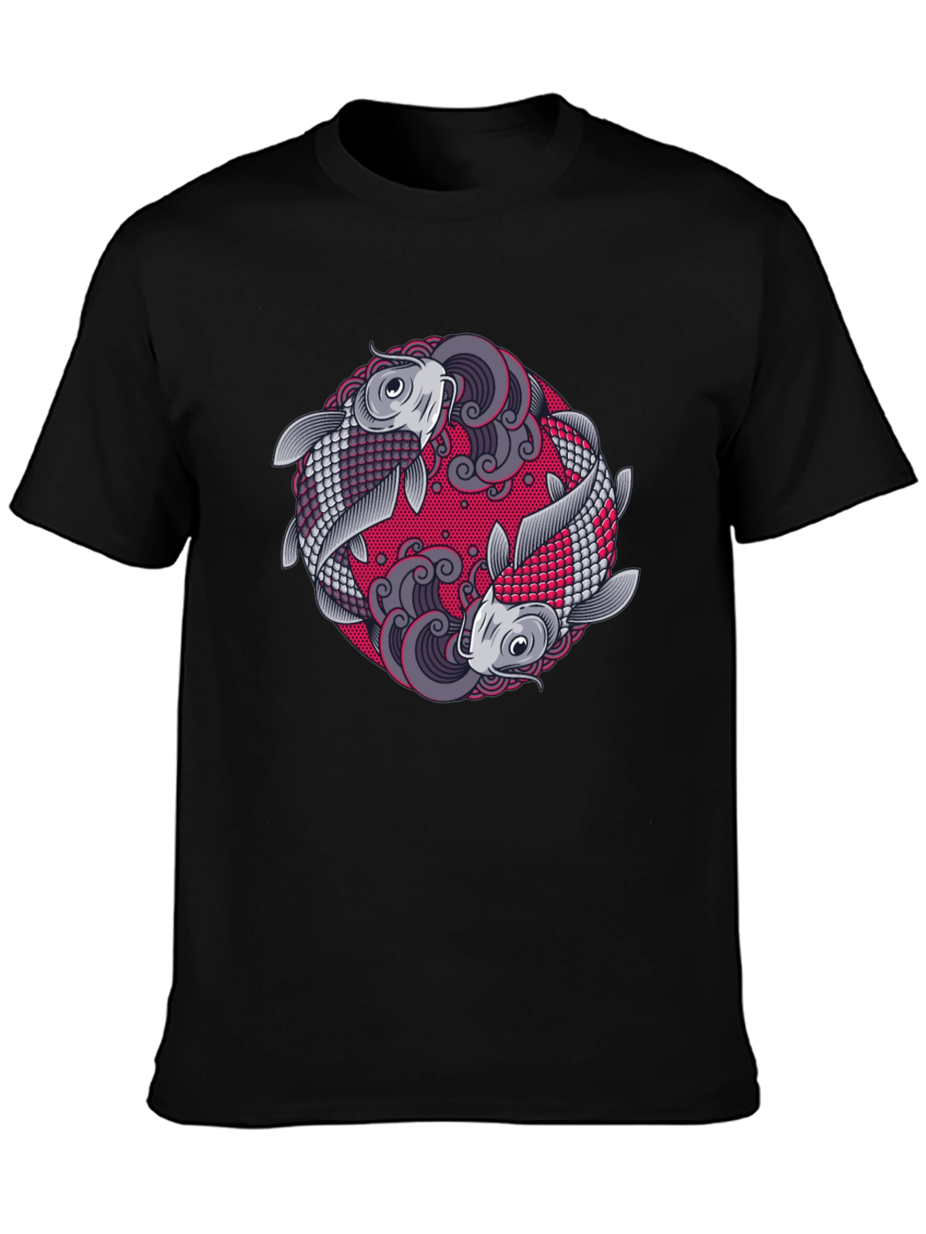 Yin Yang Koi Fish Graphic T-Shirt