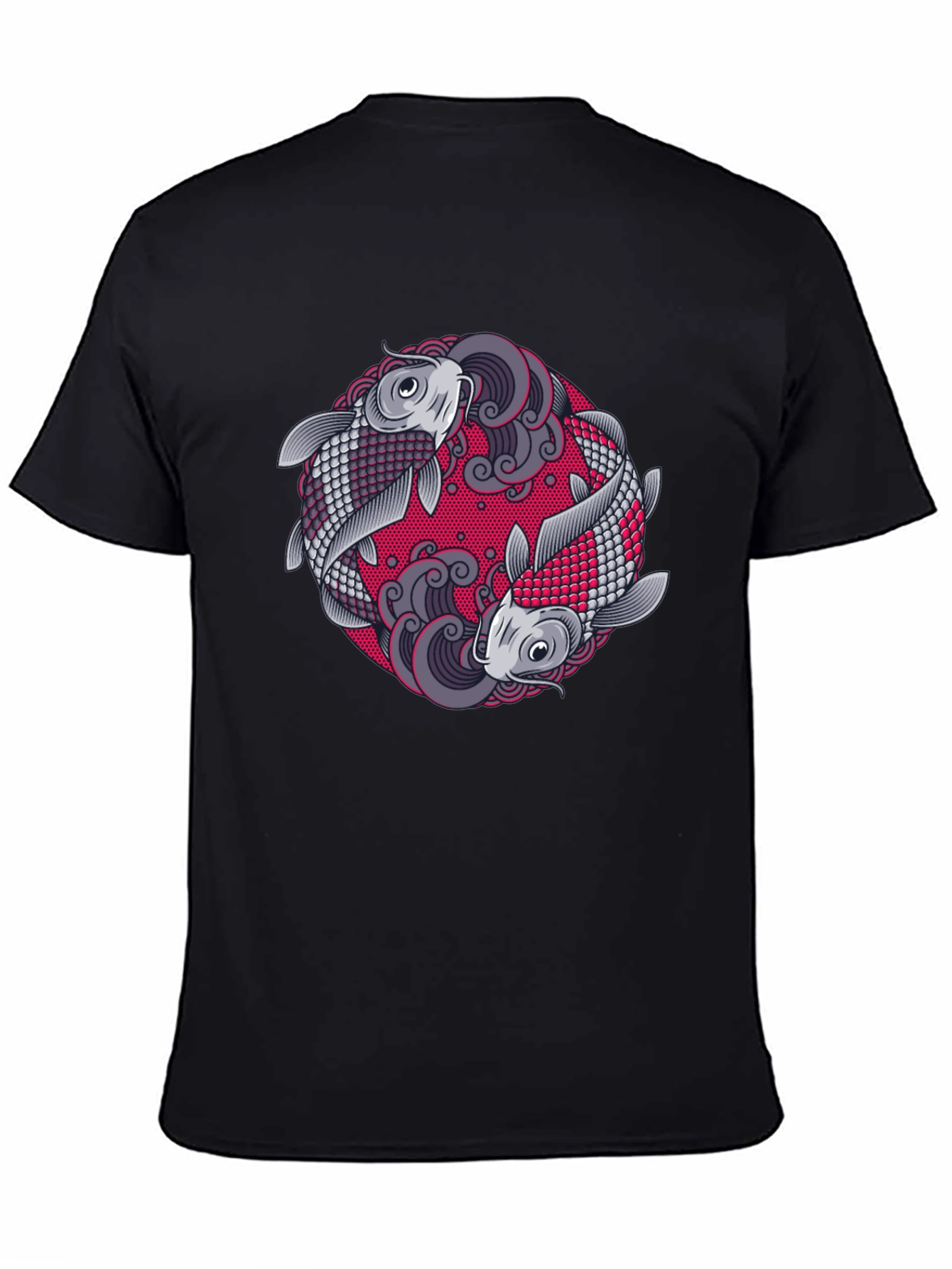 Yin Yang Koi Fish Graphic T-Shirt
