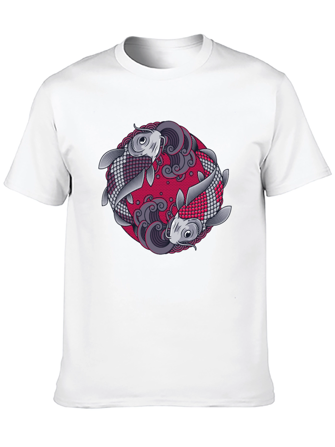 Yin Yang Koi Fish Graphic T-Shirt