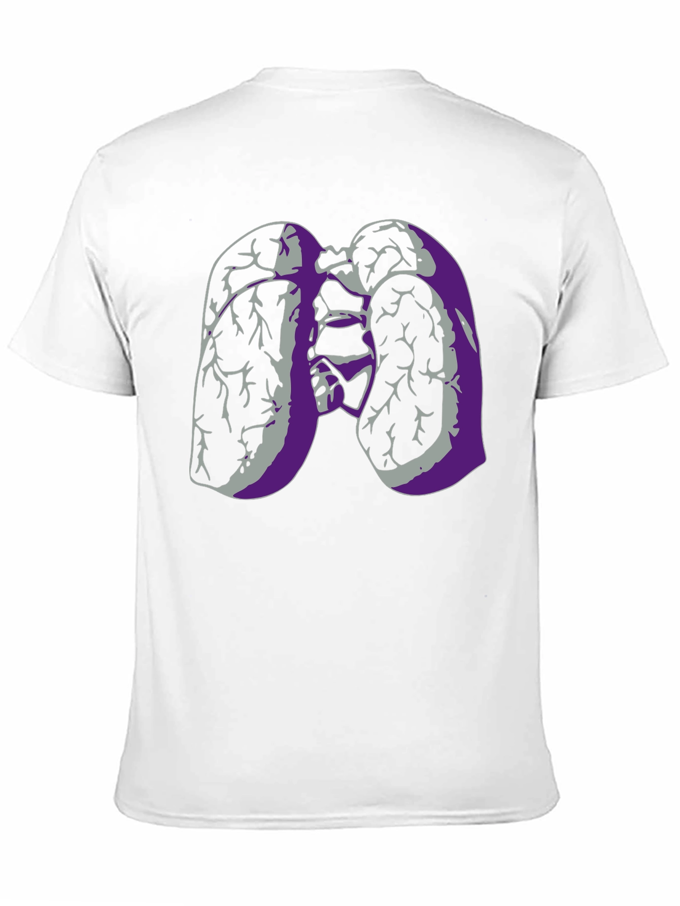 Lung Anatomy Graphic Print Black T-Shirt