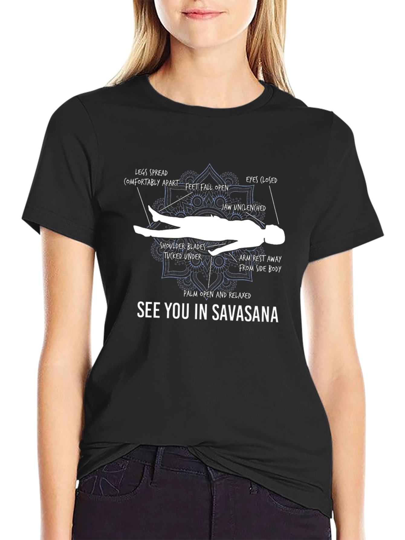 Savasana Pose T-Shirt: Yoga Relaxation Tee