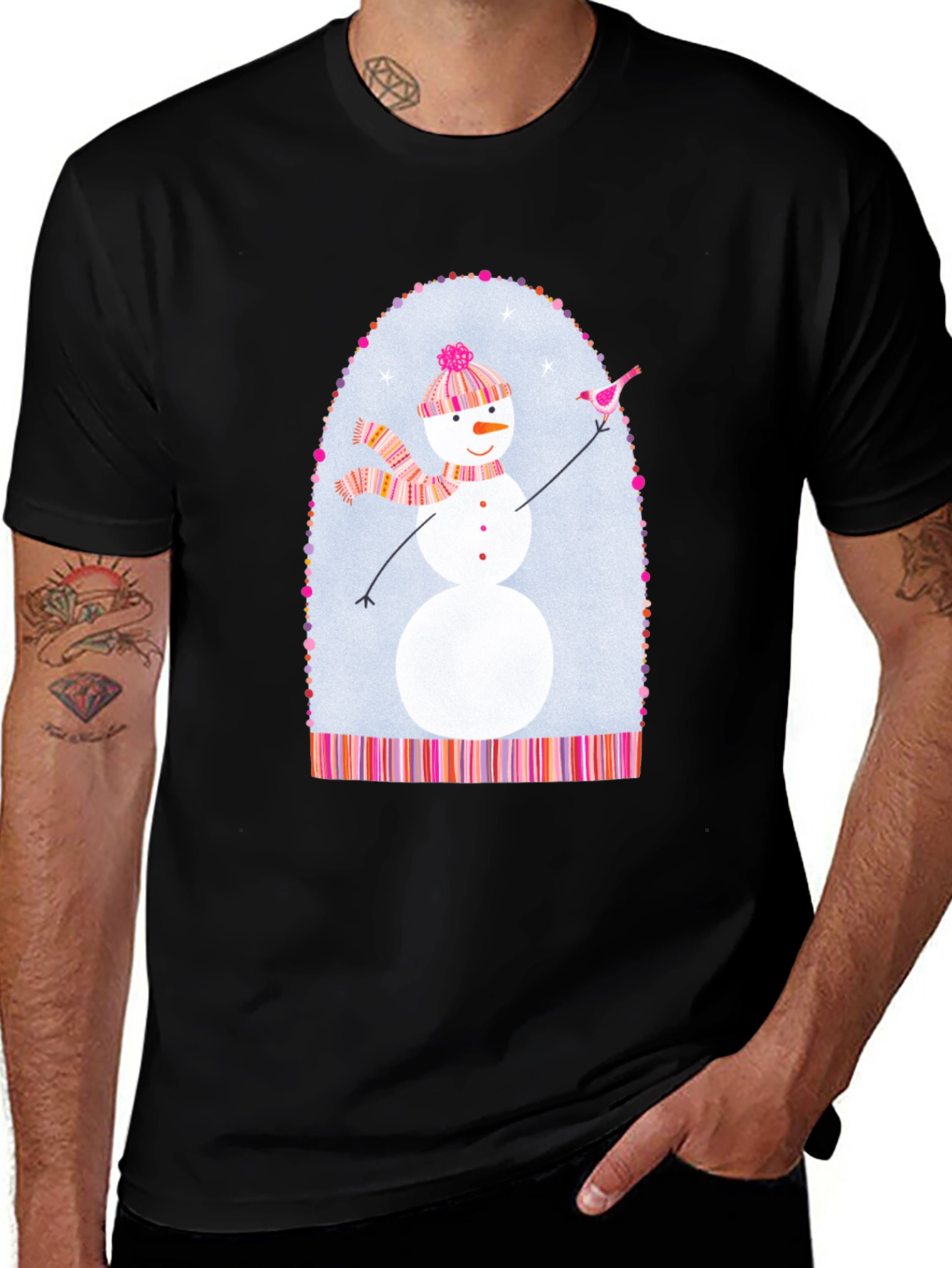 Snowman Graphic Tee - Festive Holiday Shirt