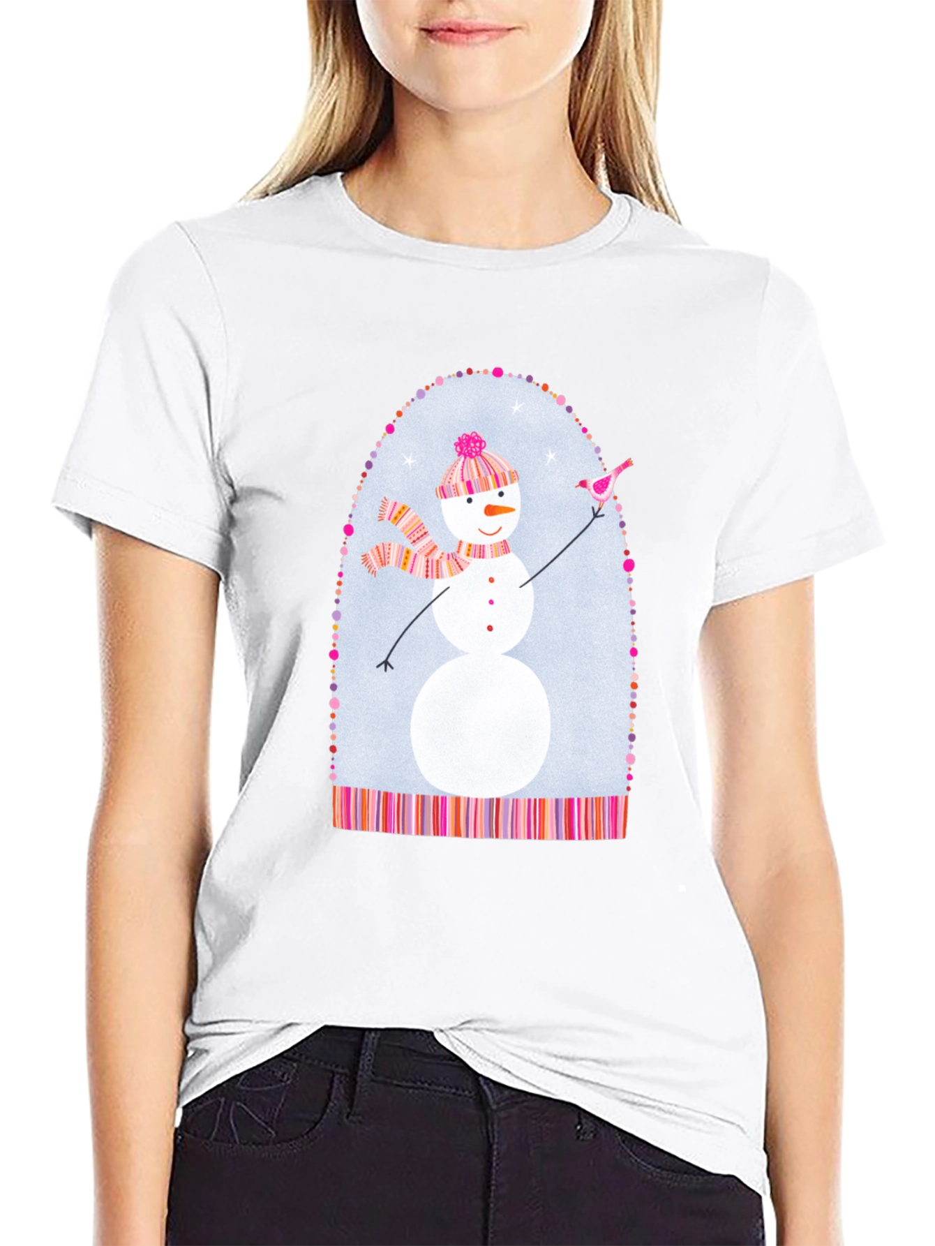 Snowman Graphic Tee - Festive Holiday Shirt