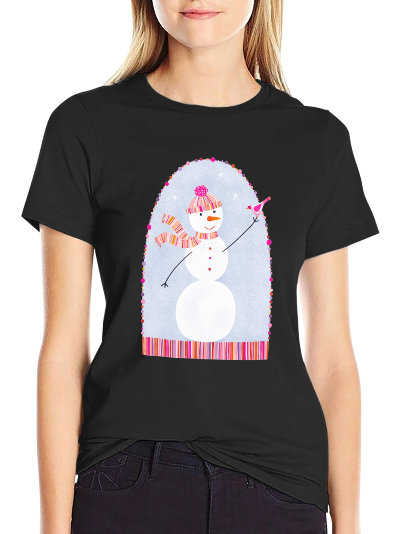 Snowman Graphic Tee - Festive Holiday Shirt