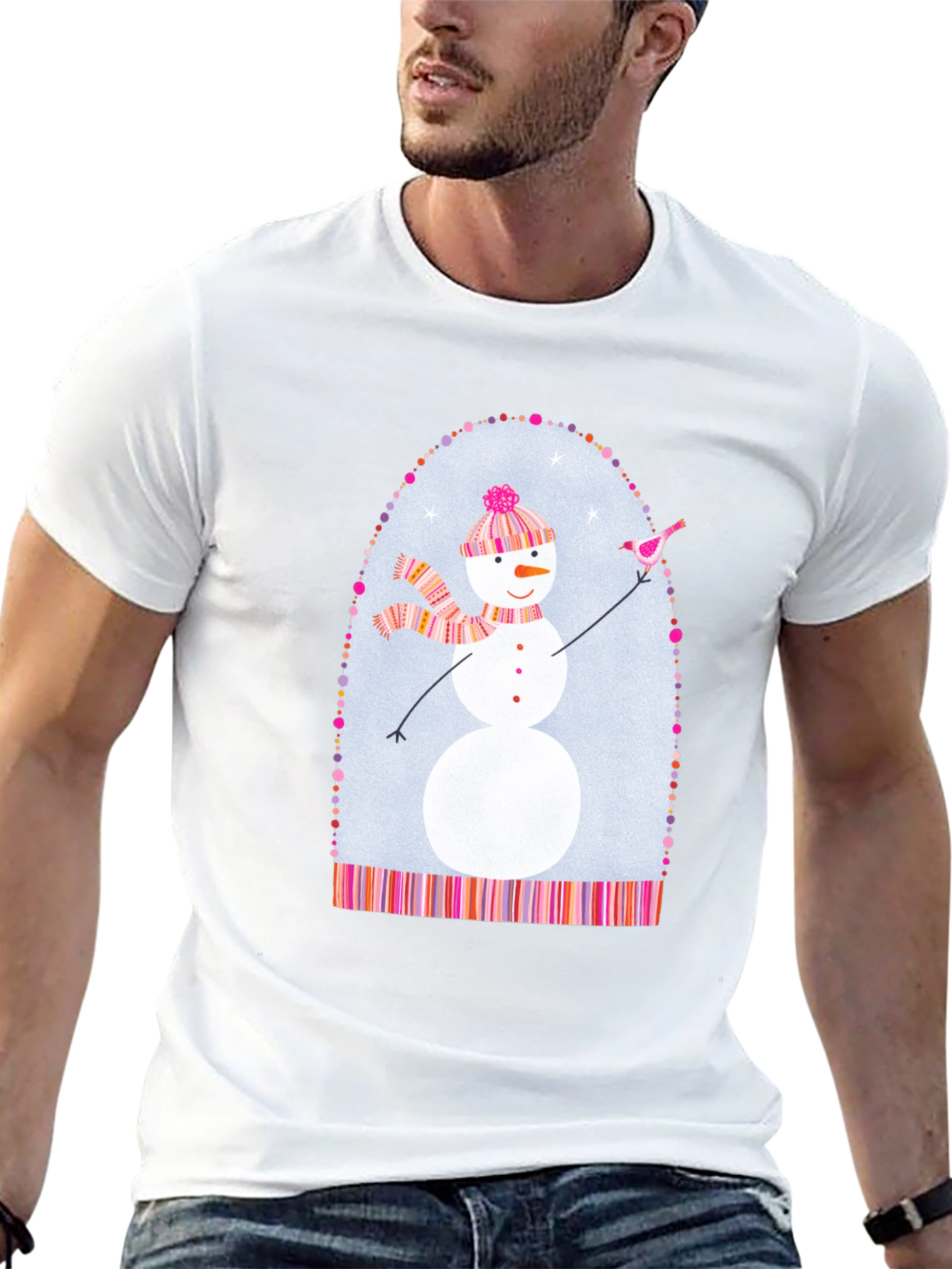 Snowman Graphic Tee - Festive Holiday Shirt