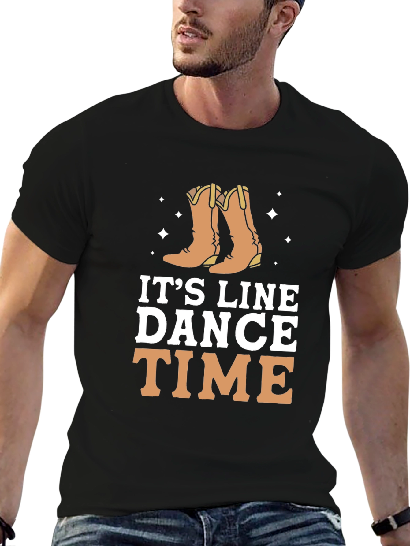 Its Line Dance Time Black T-Shirt
