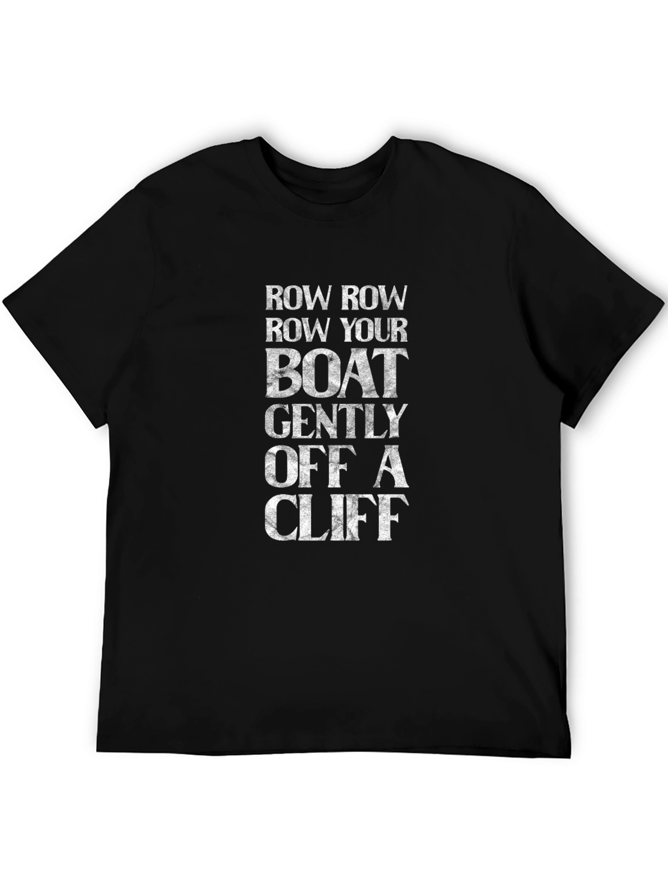 Row Your Boat Funny Black Graphic T-Shirt