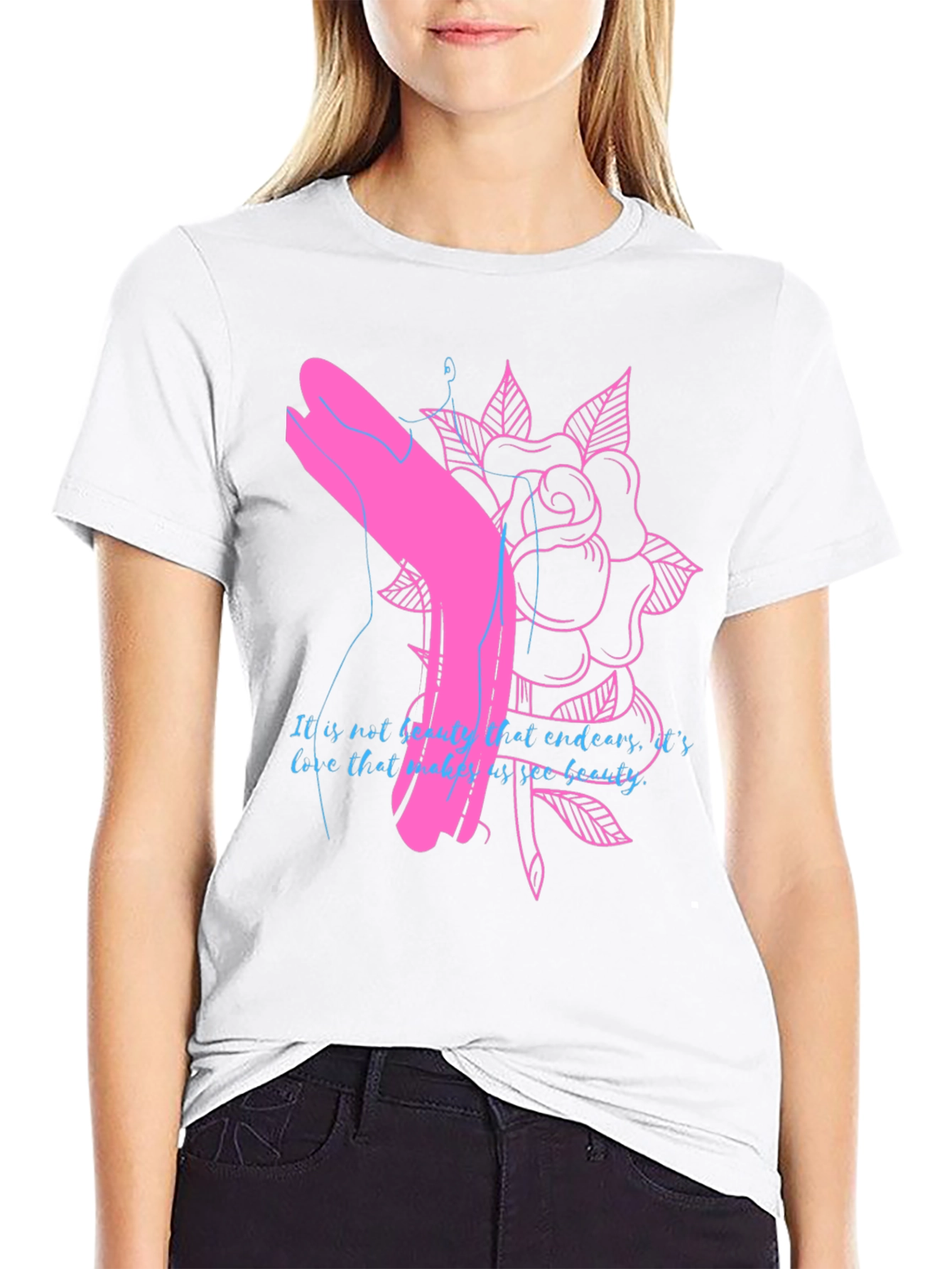 Rose Graphic Tee - Unique Design