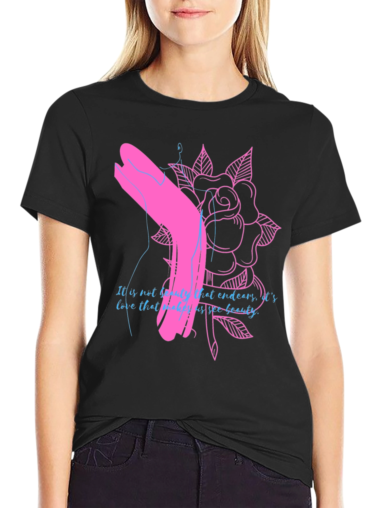 Rose Graphic Tee - Unique Design