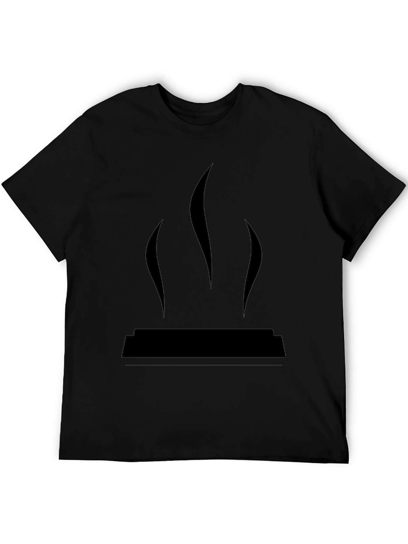 Mens Black T-Shirt with Grill Design