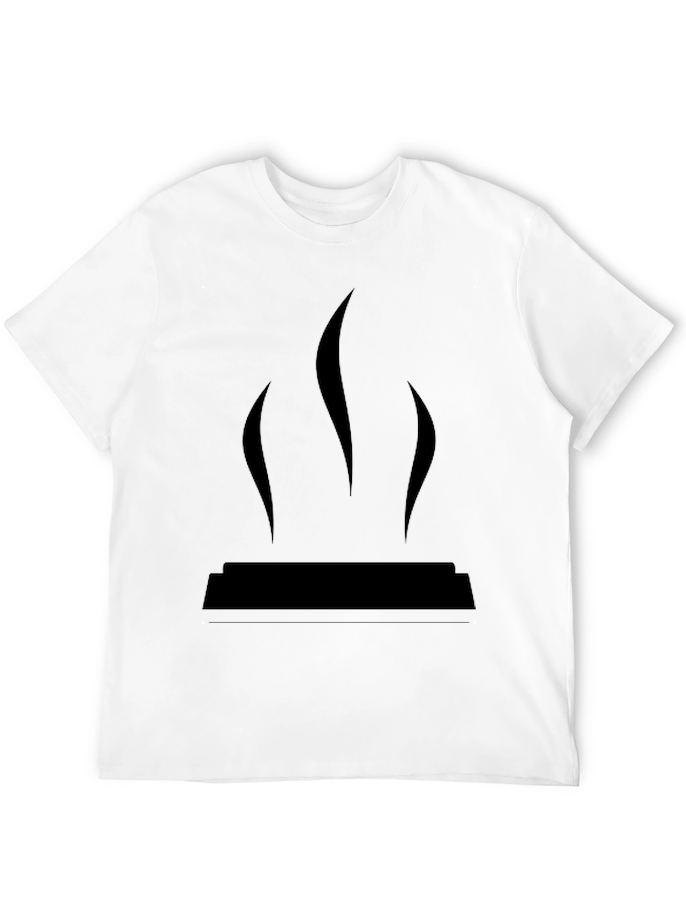 Mens Black T-Shirt with Grill Design