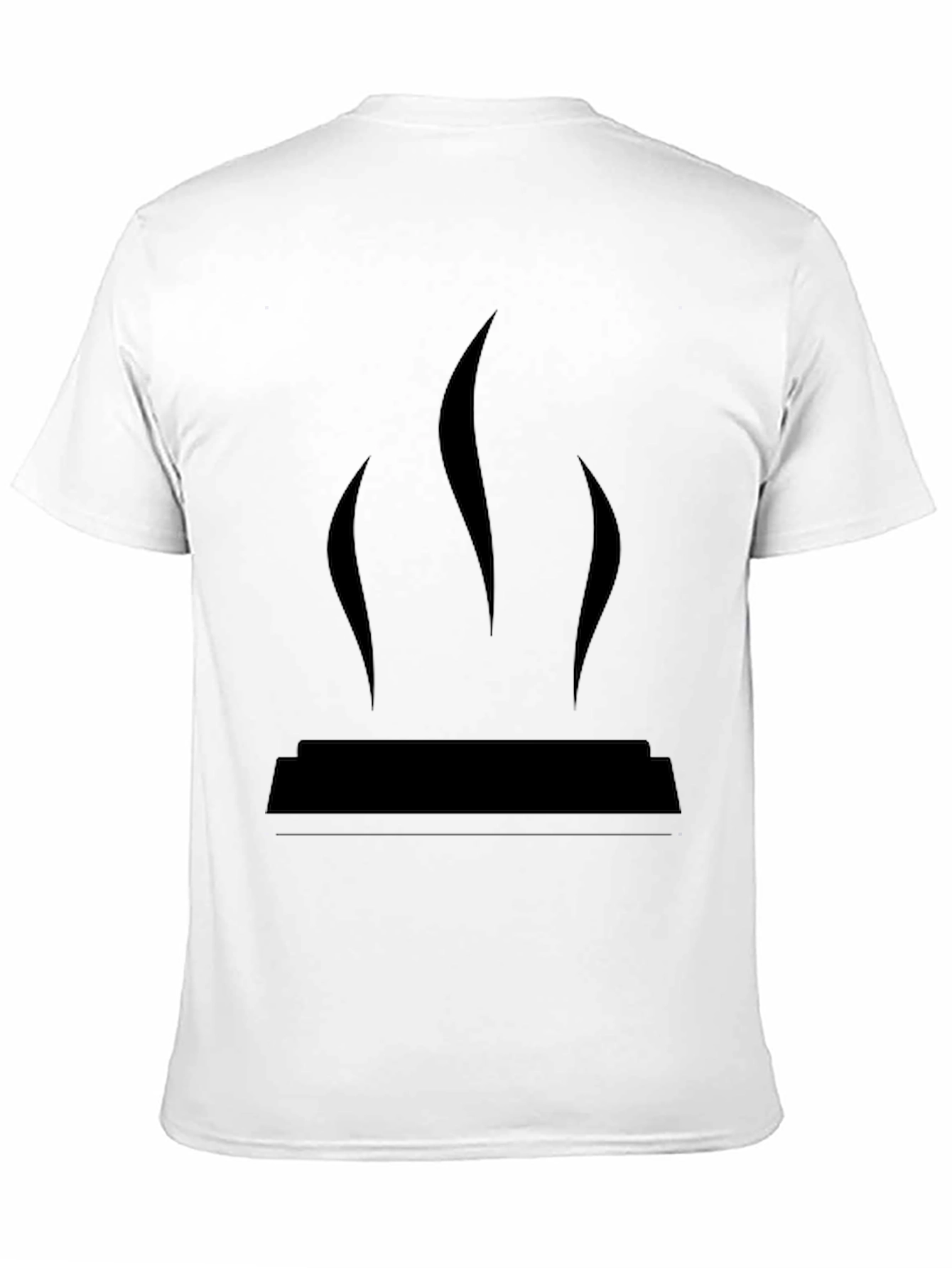 Mens Black T-Shirt with Grill Design