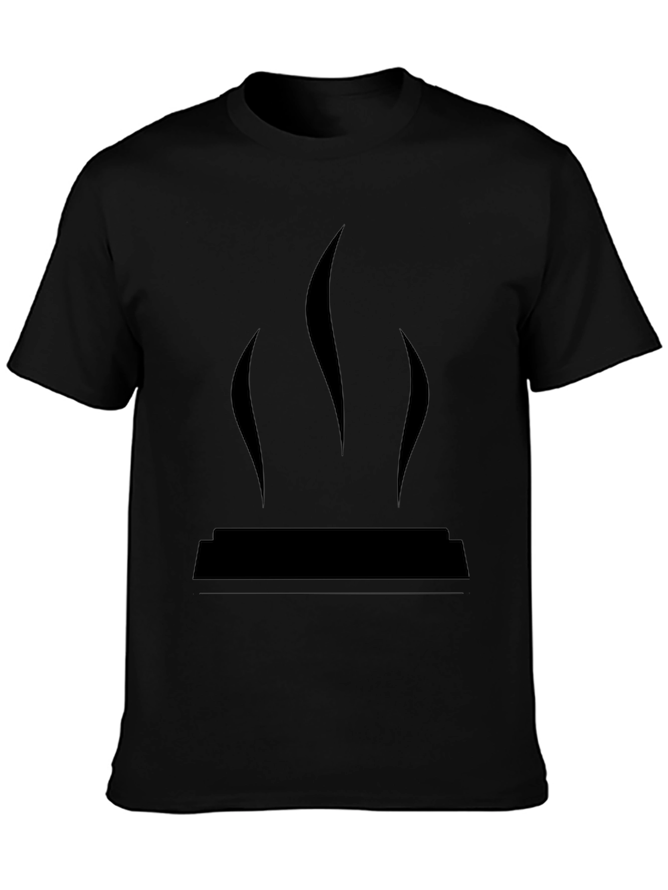 Mens Black T-Shirt with Grill Design