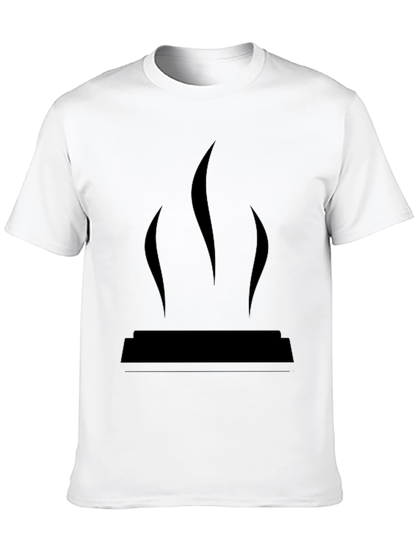 Mens Black T-Shirt with Grill Design