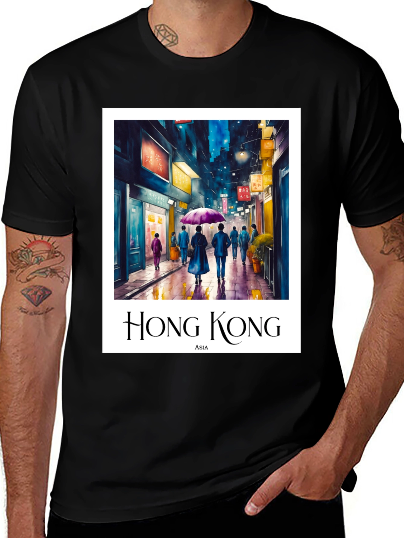 Hong Kong Asia Tee - Cityscape Design