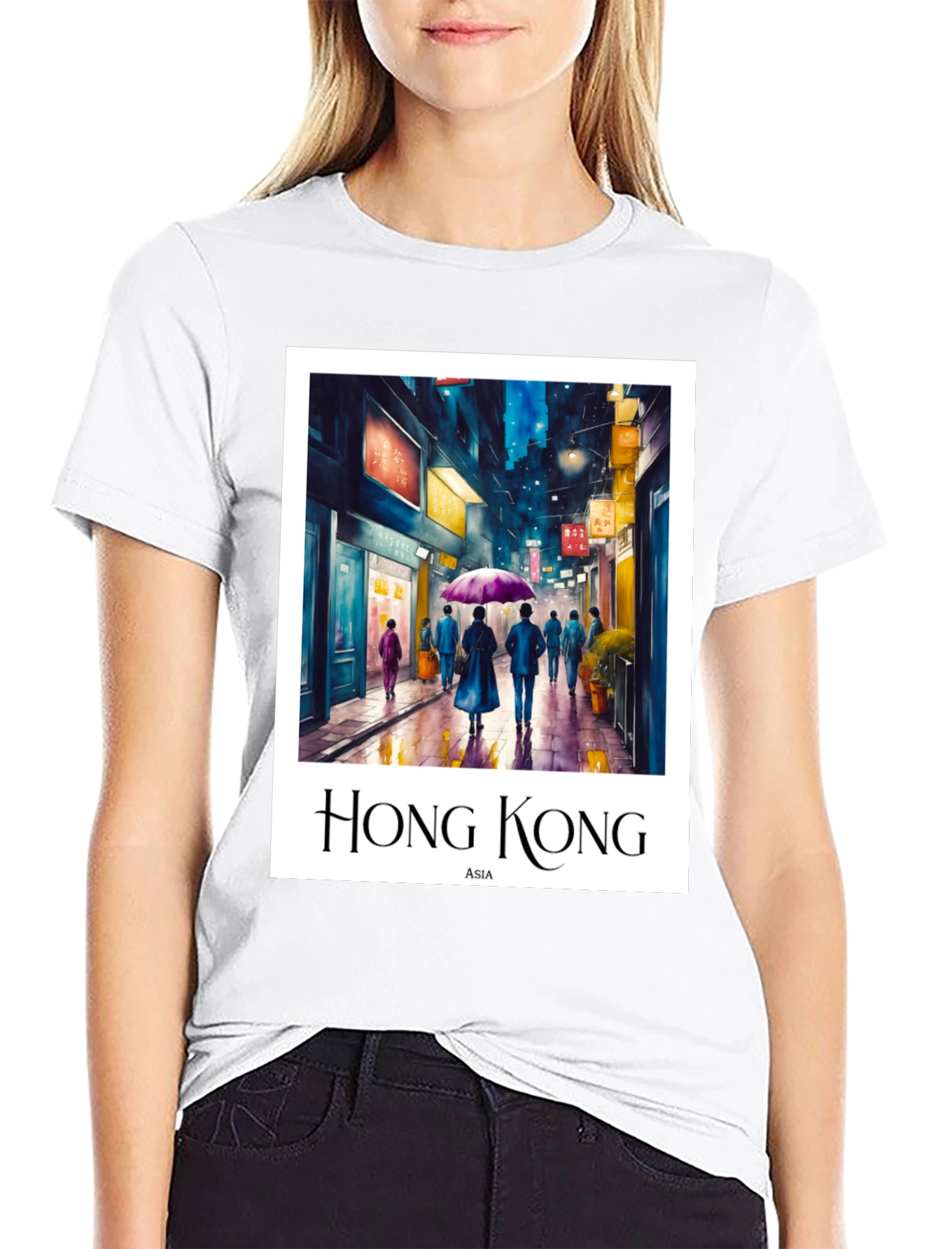 Hong Kong Asia Tee - Cityscape Design