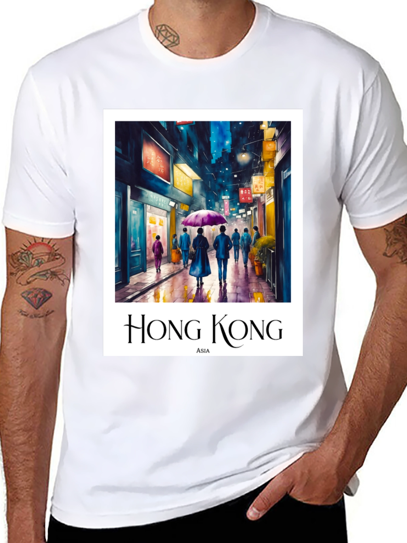 Hong Kong Asia Tee - Cityscape Design