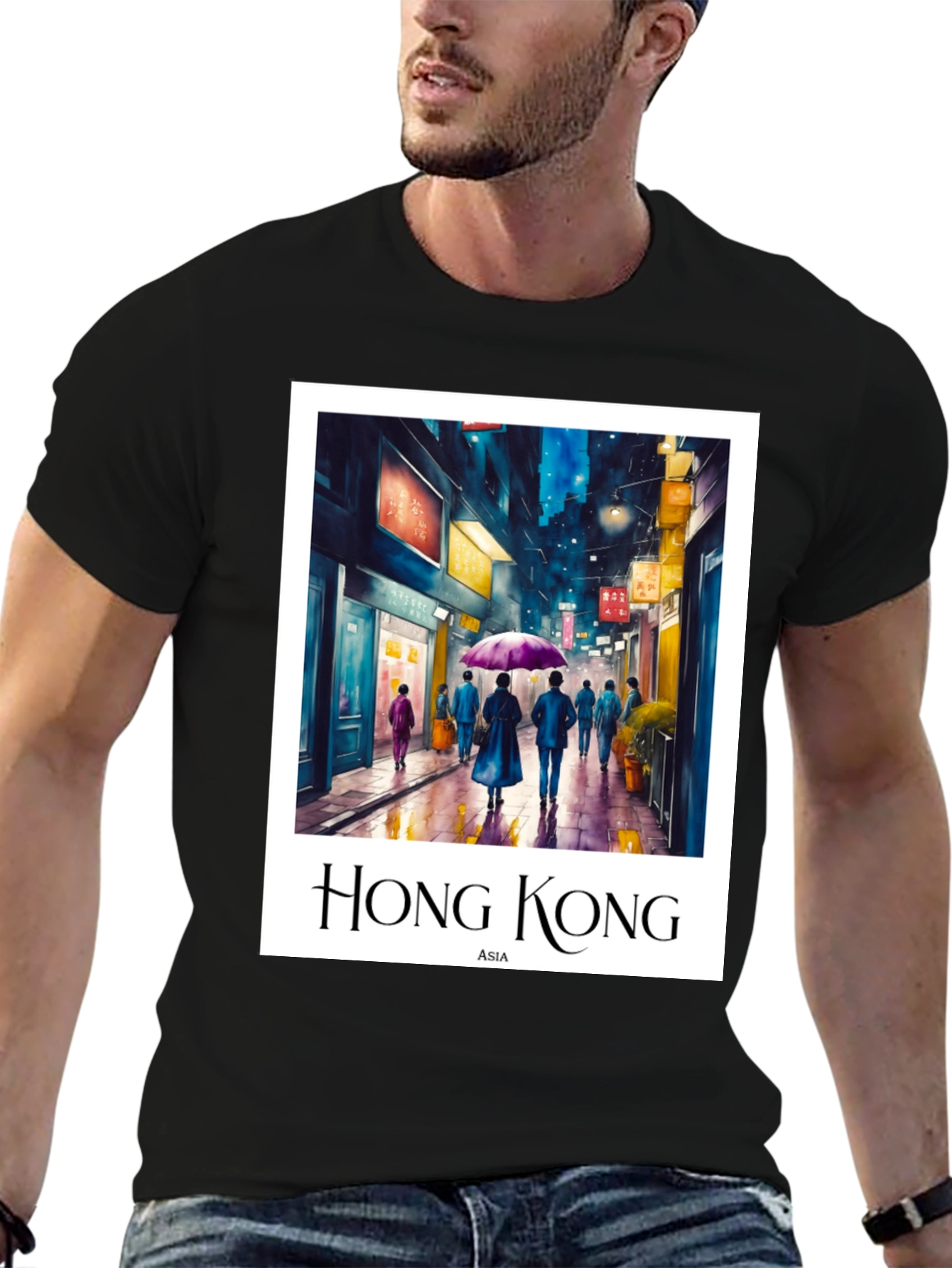 Hong Kong Asia Tee - Cityscape Design