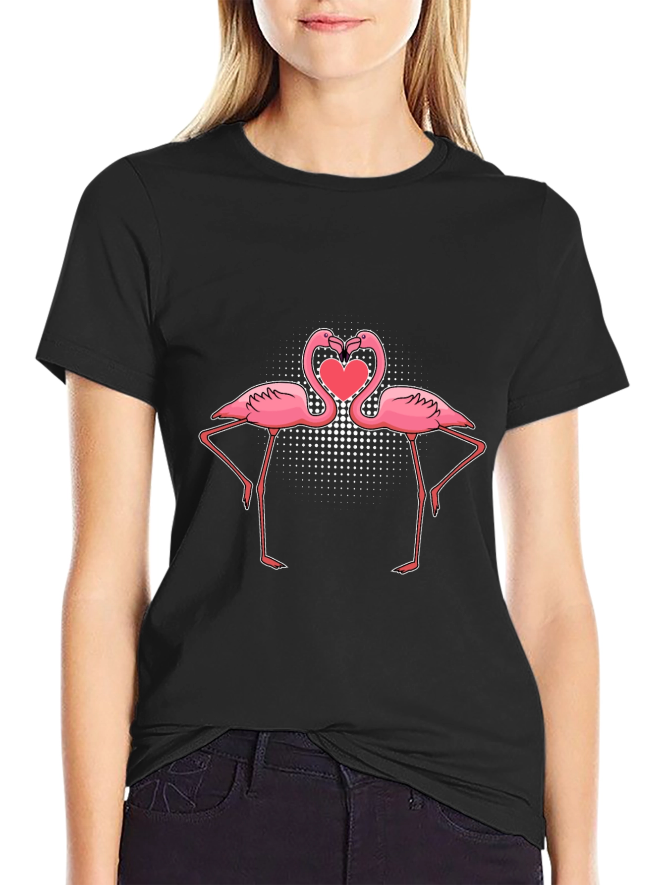 Flamingo Heart T-Shirt - Love Birds Tee