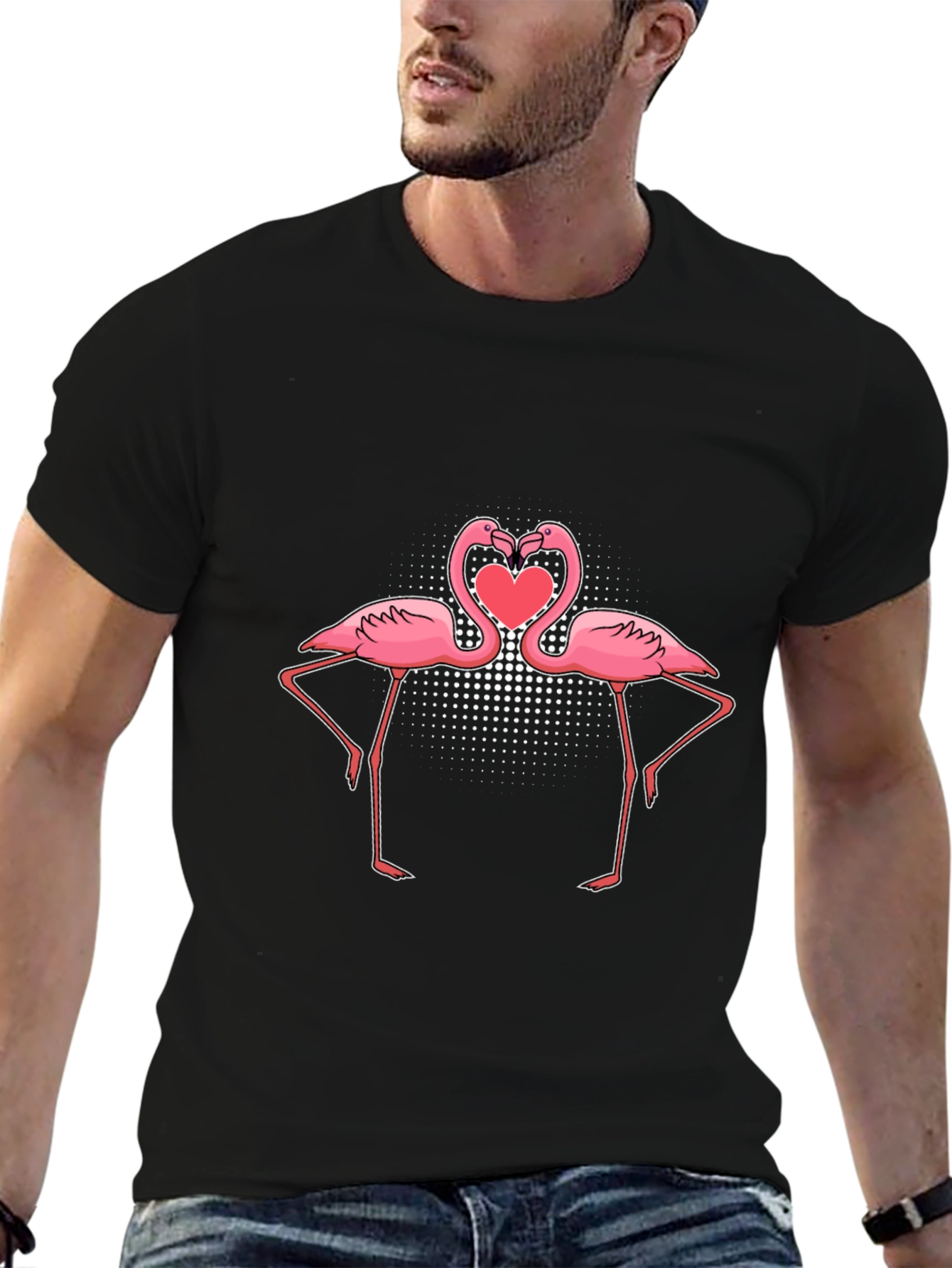 Flamingo Heart T-Shirt - Love Birds Tee