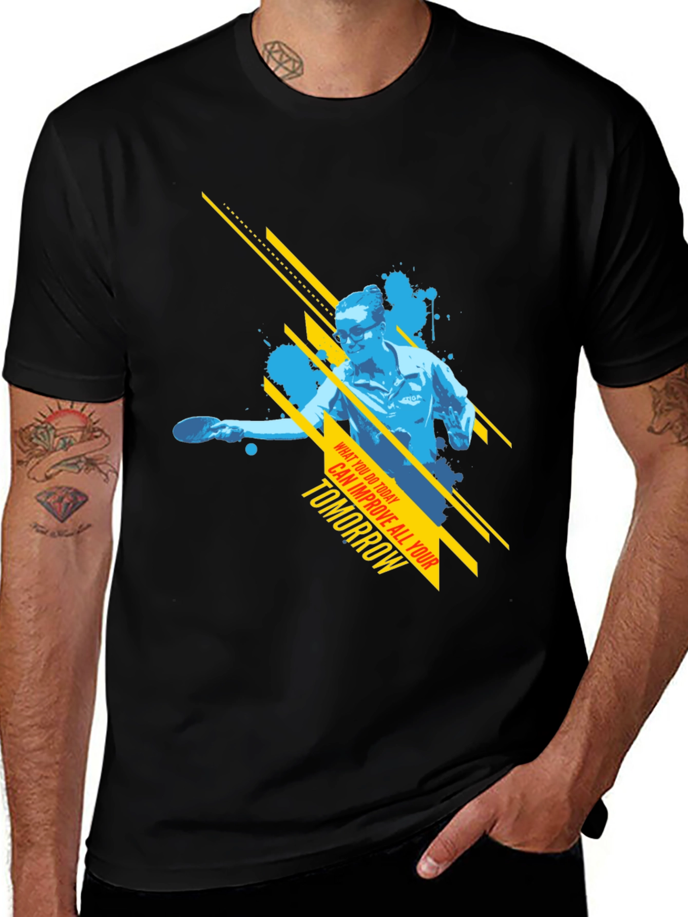 Table Tennis Graphic Tee - Improve Tomorrow T-Shirt