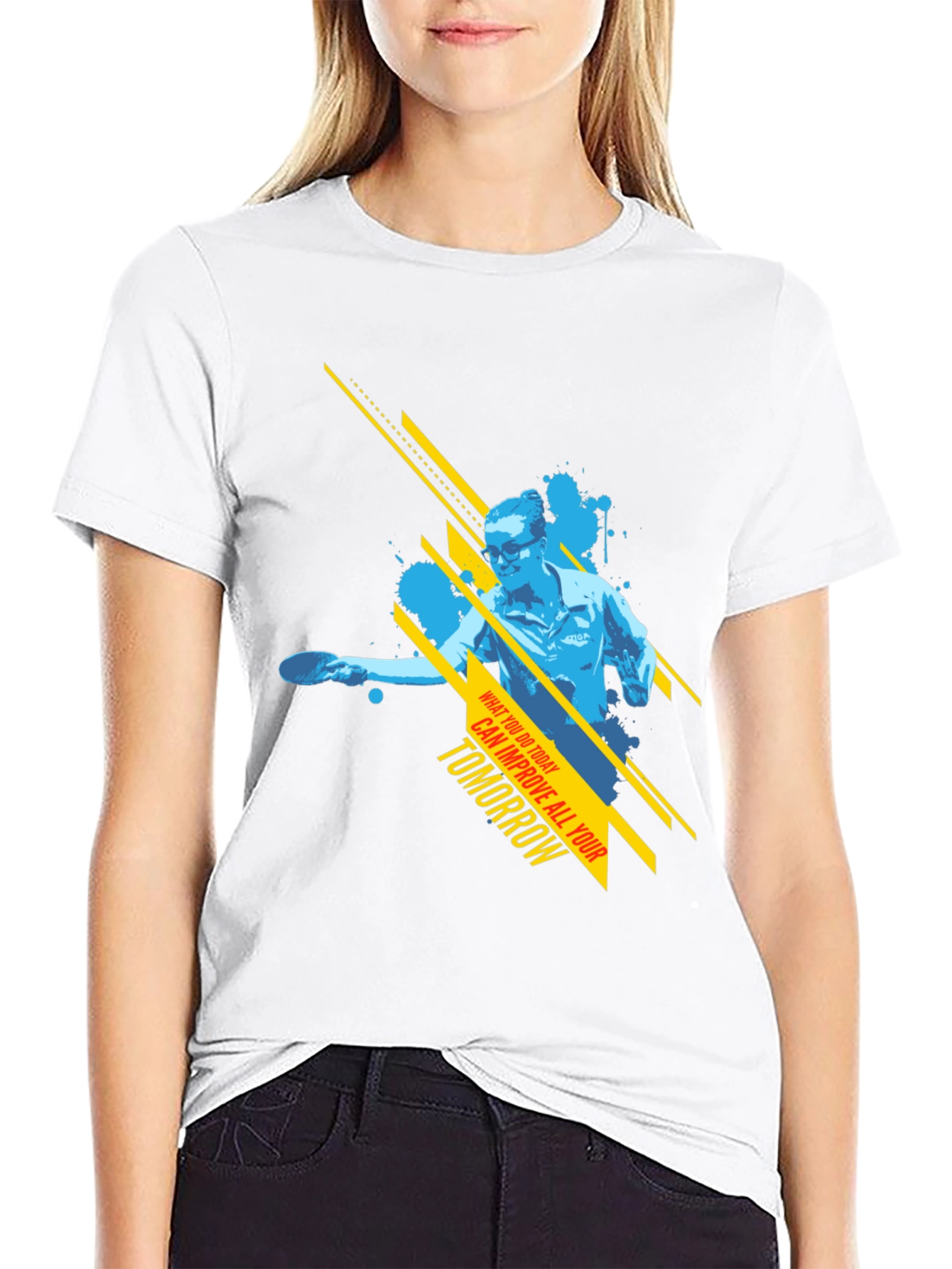 Table Tennis Graphic Tee - Improve Tomorrow T-Shirt