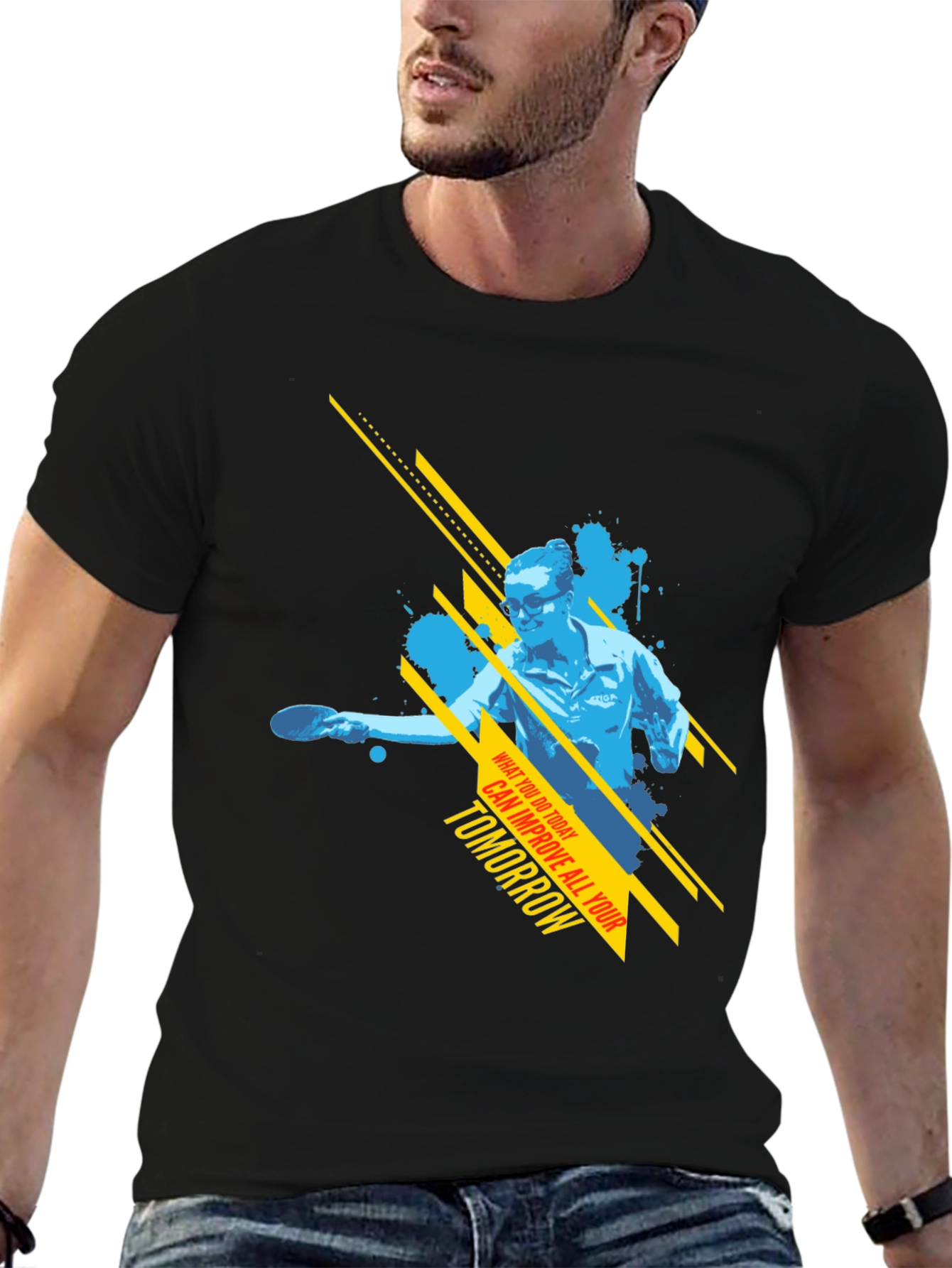 Table Tennis Graphic Tee - Improve Tomorrow T-Shirt
