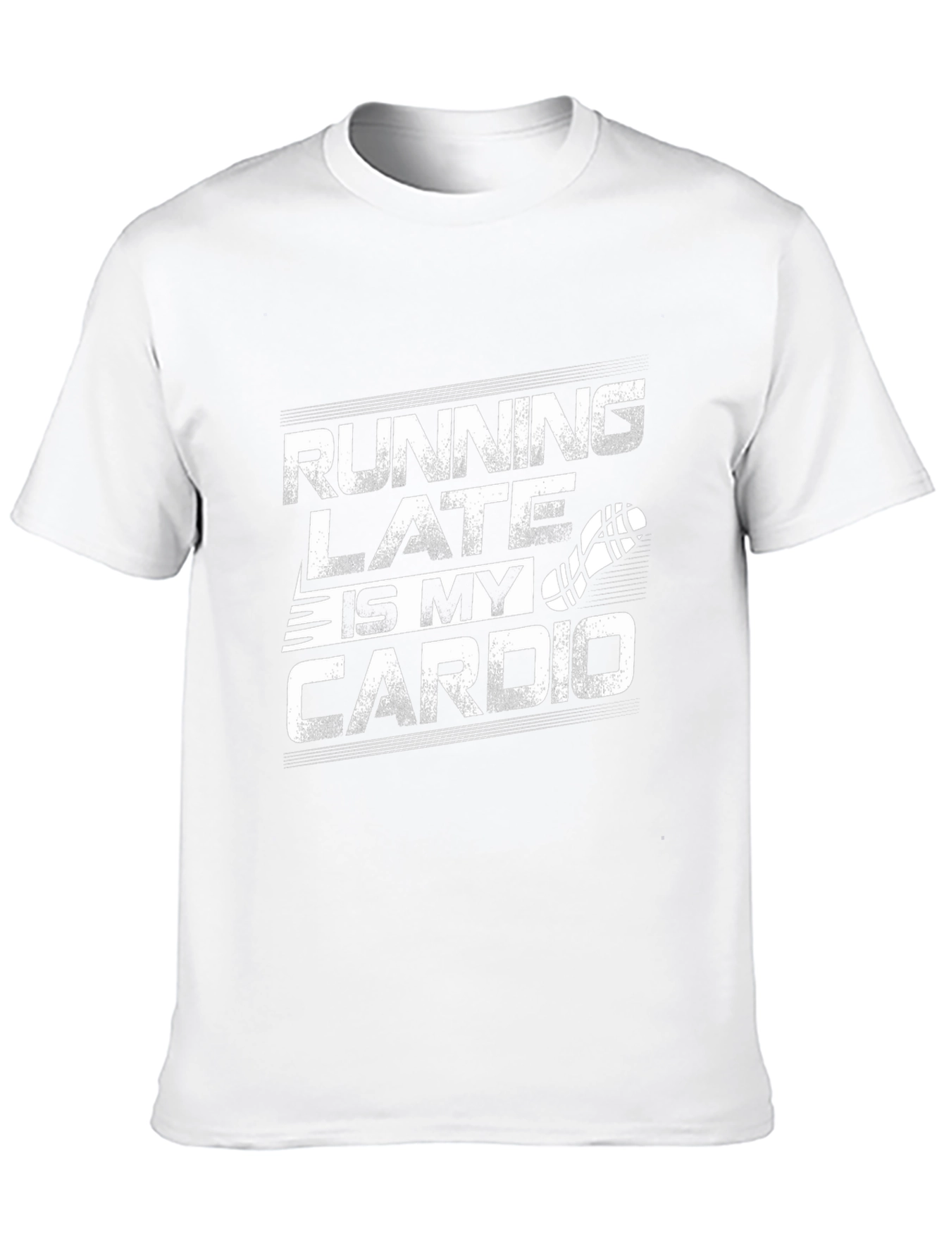 Running Late Is My Cardio Black Graphic T-Shirt