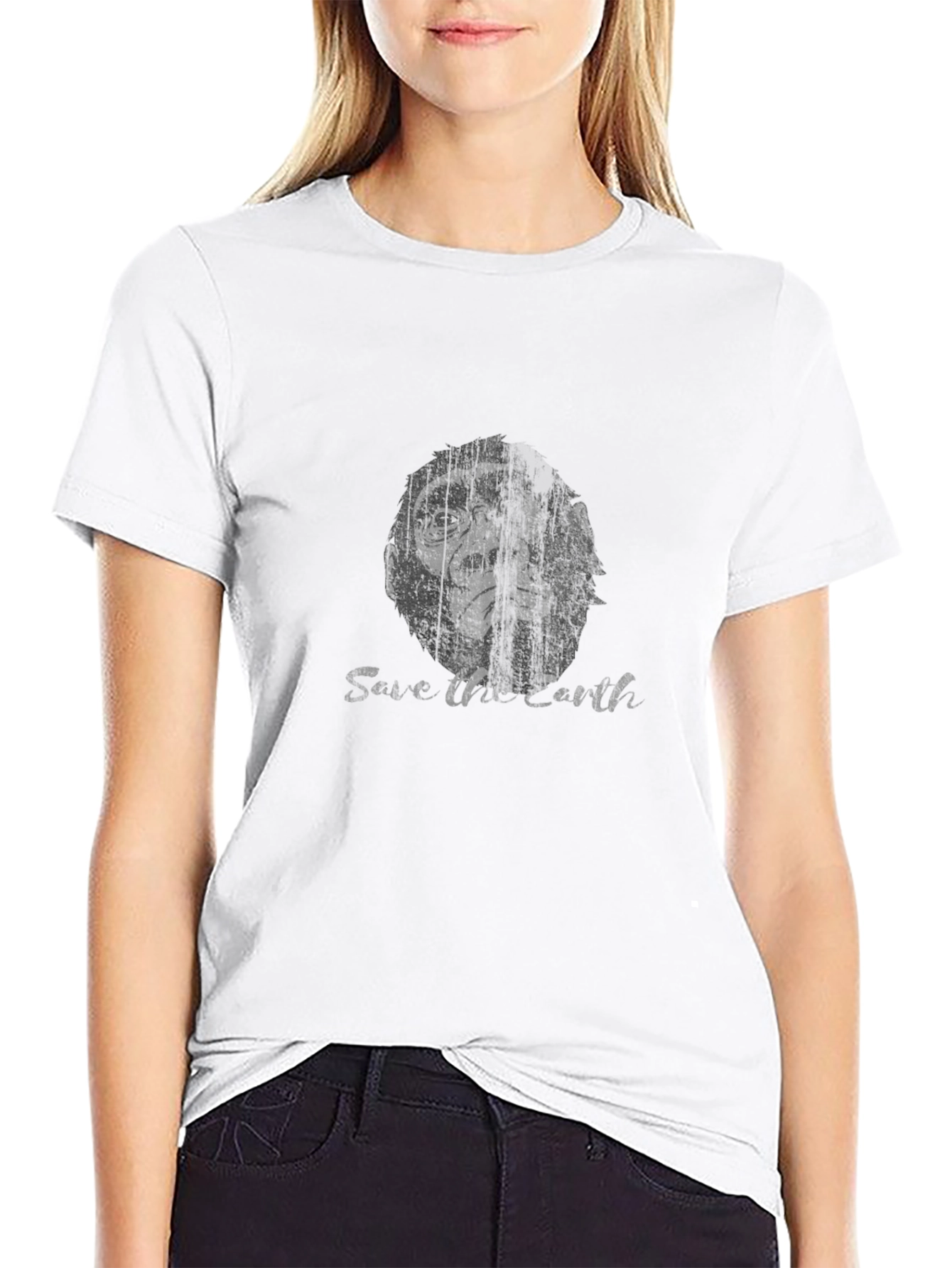 Save the Earth Ape Graphic T-Shirt