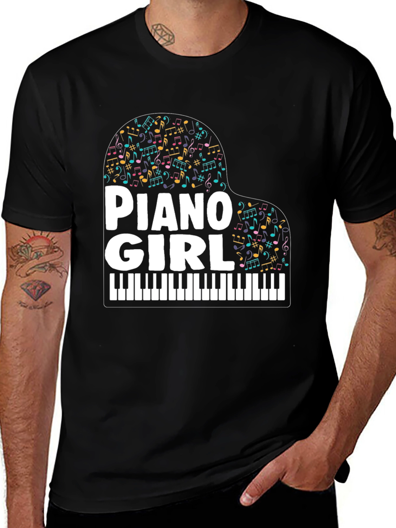 Piano Girl Music Lover T-Shirt