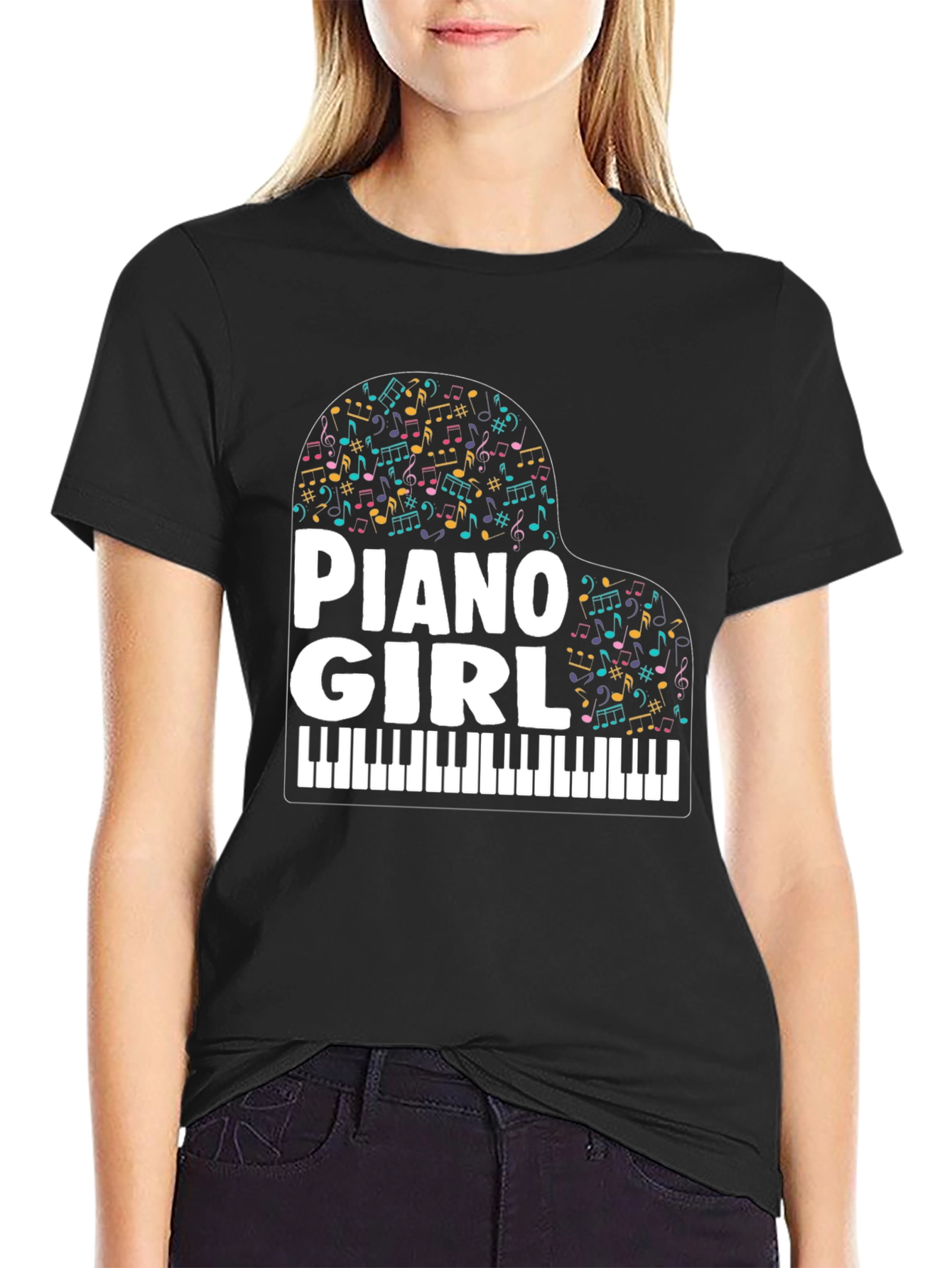 Piano Girl Music Lover T-Shirt