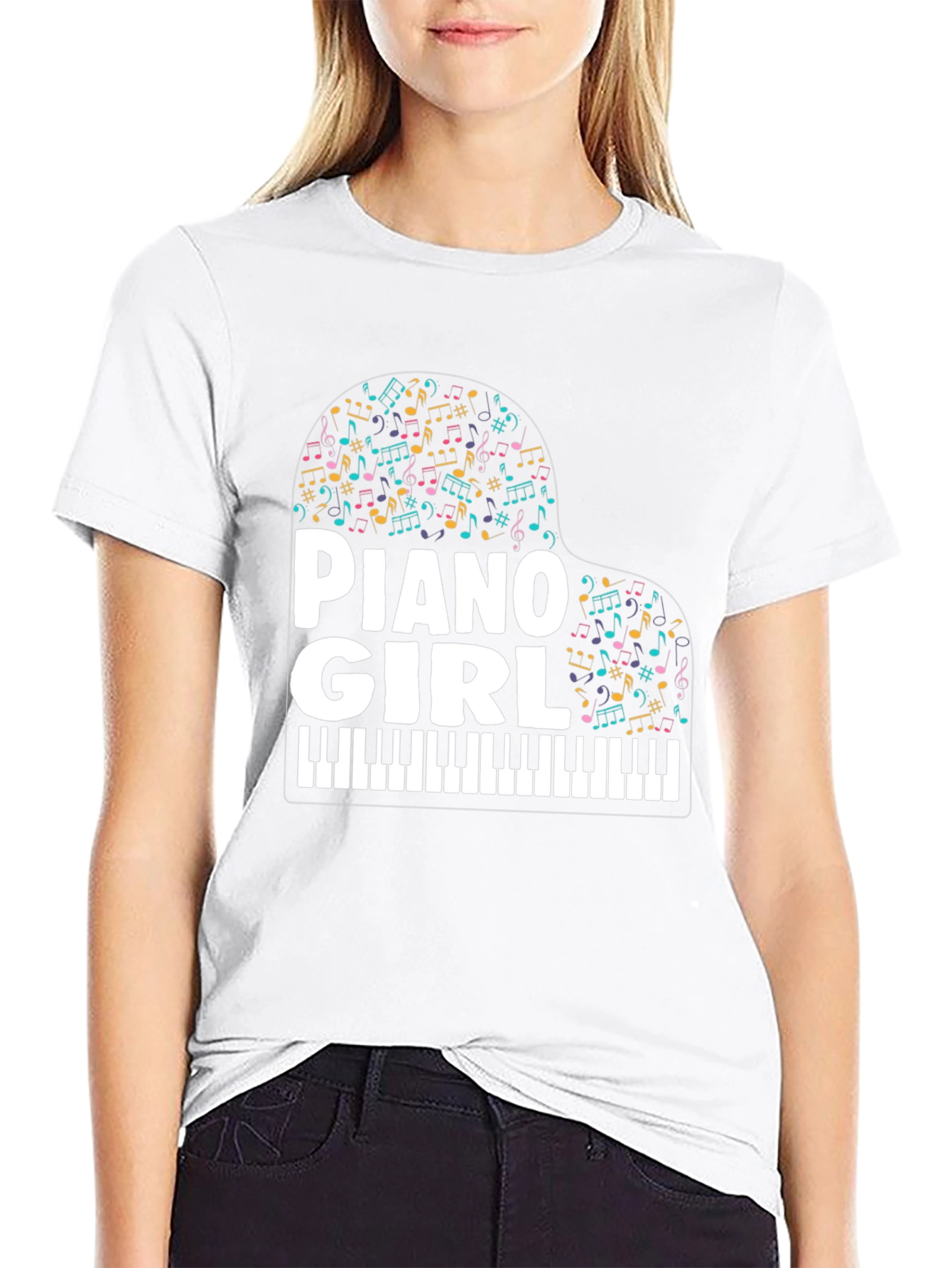 Piano Girl Music Lover T-Shirt