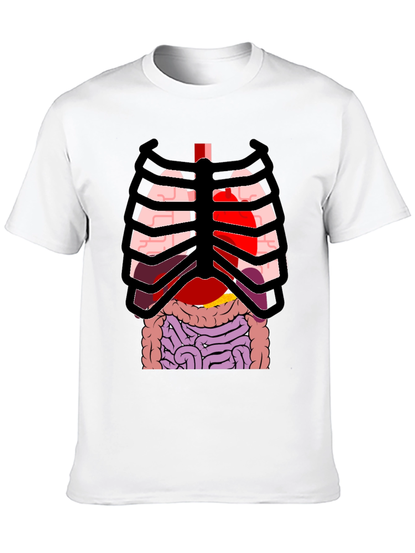 Anatomy Rib Cage Print Black T-Shirt