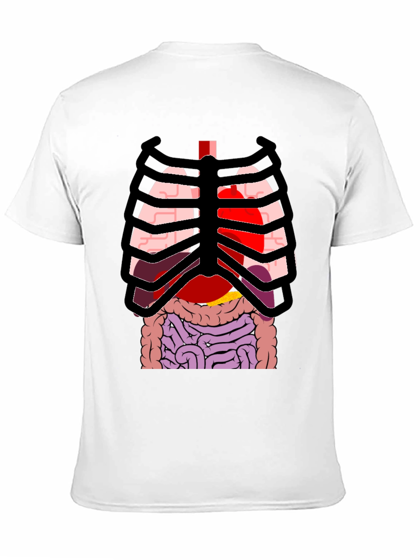 Anatomy Rib Cage Print Black T-Shirt