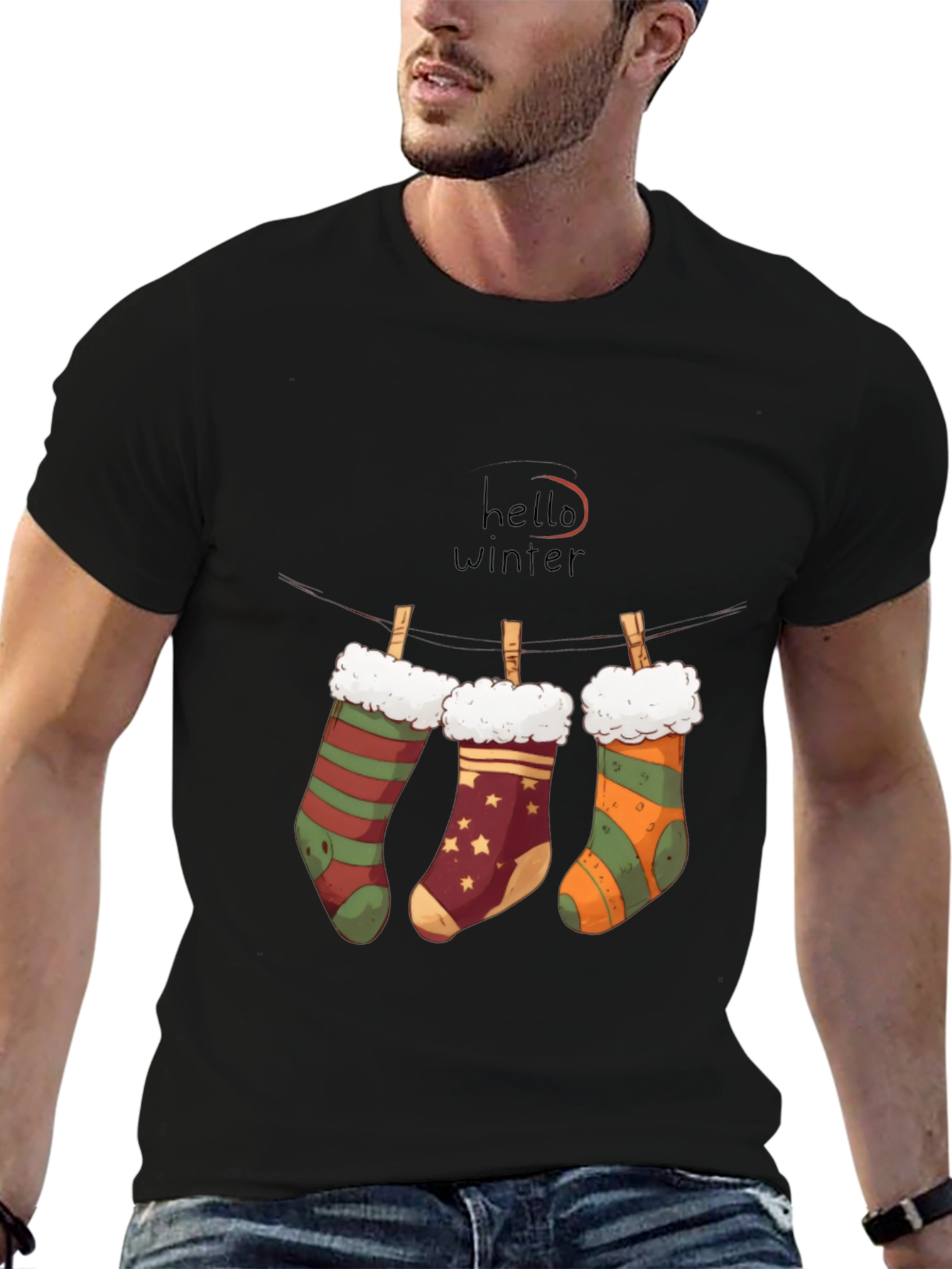 Winter Socks T-Shirt: Hello Winter
