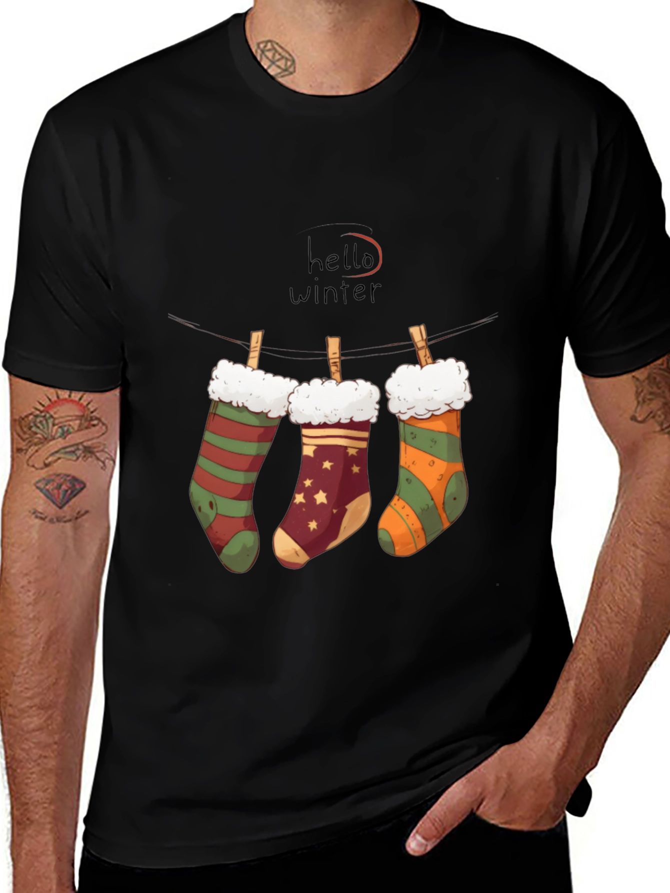 Winter Socks T-Shirt: Hello Winter