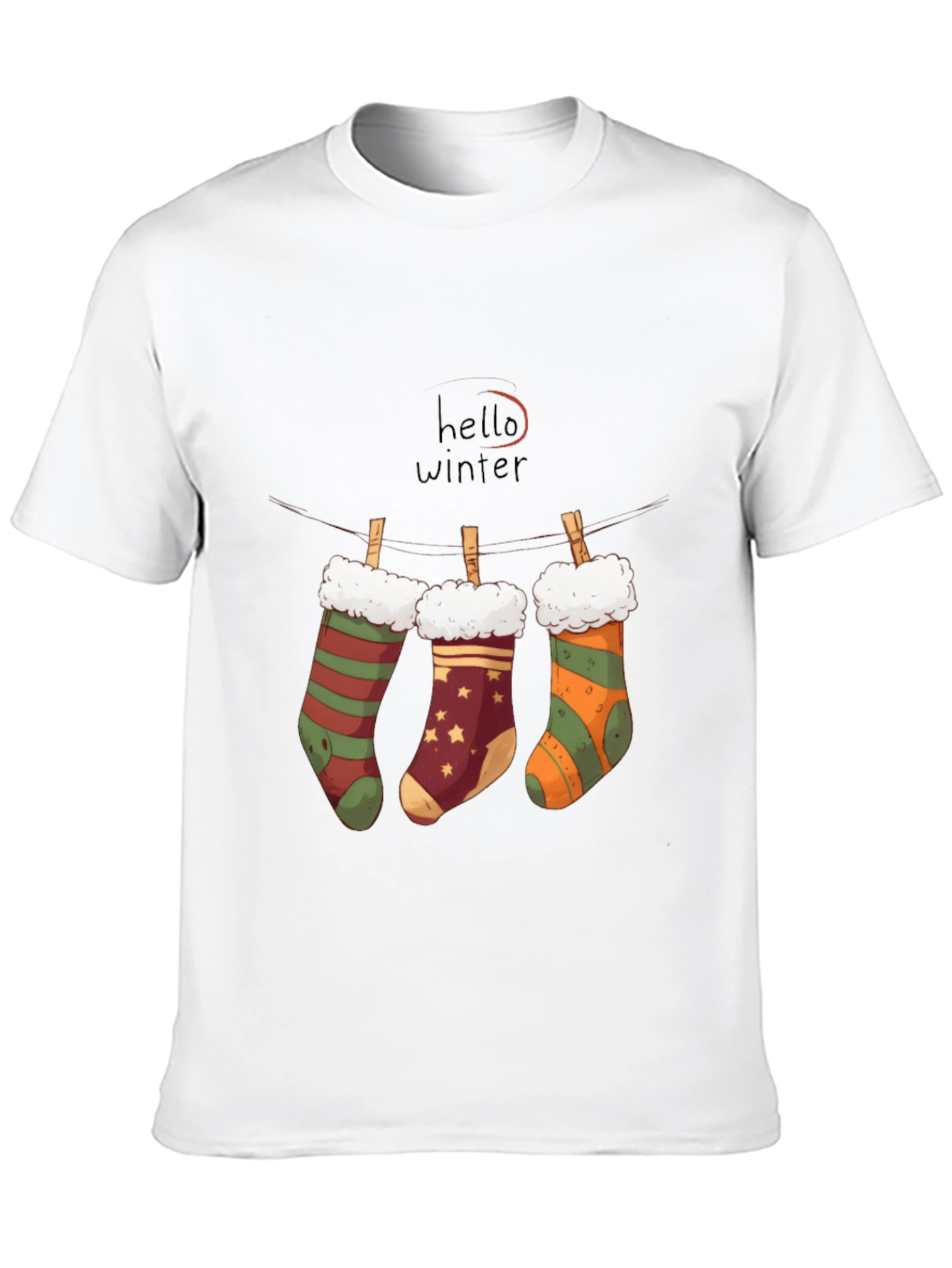 Winter Socks T-Shirt: Hello Winter