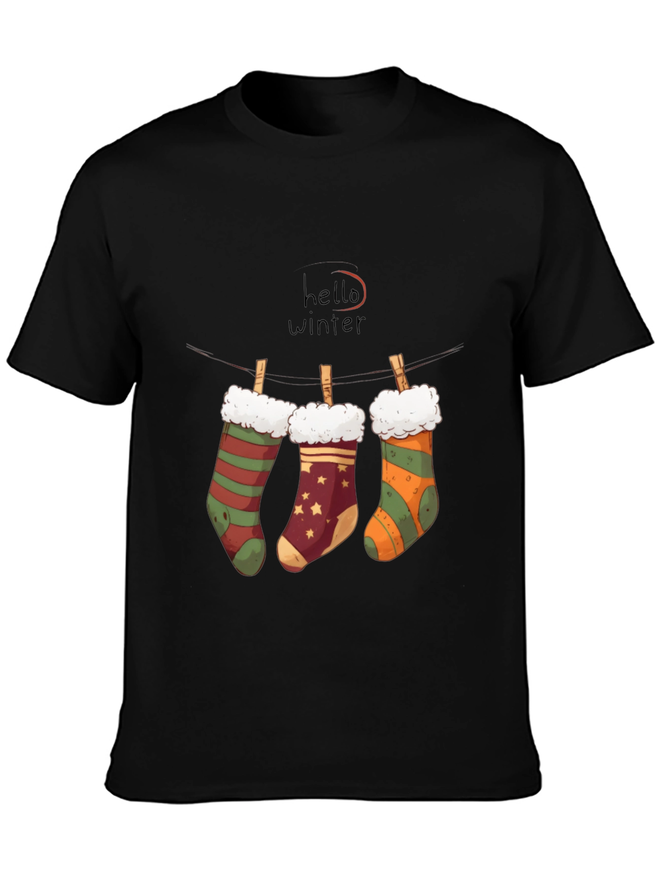 Winter Socks T-Shirt: Hello Winter
