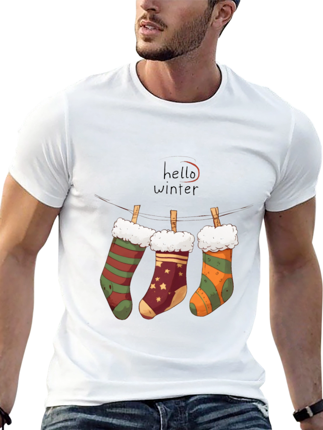 Winter Socks T-Shirt: Hello Winter
