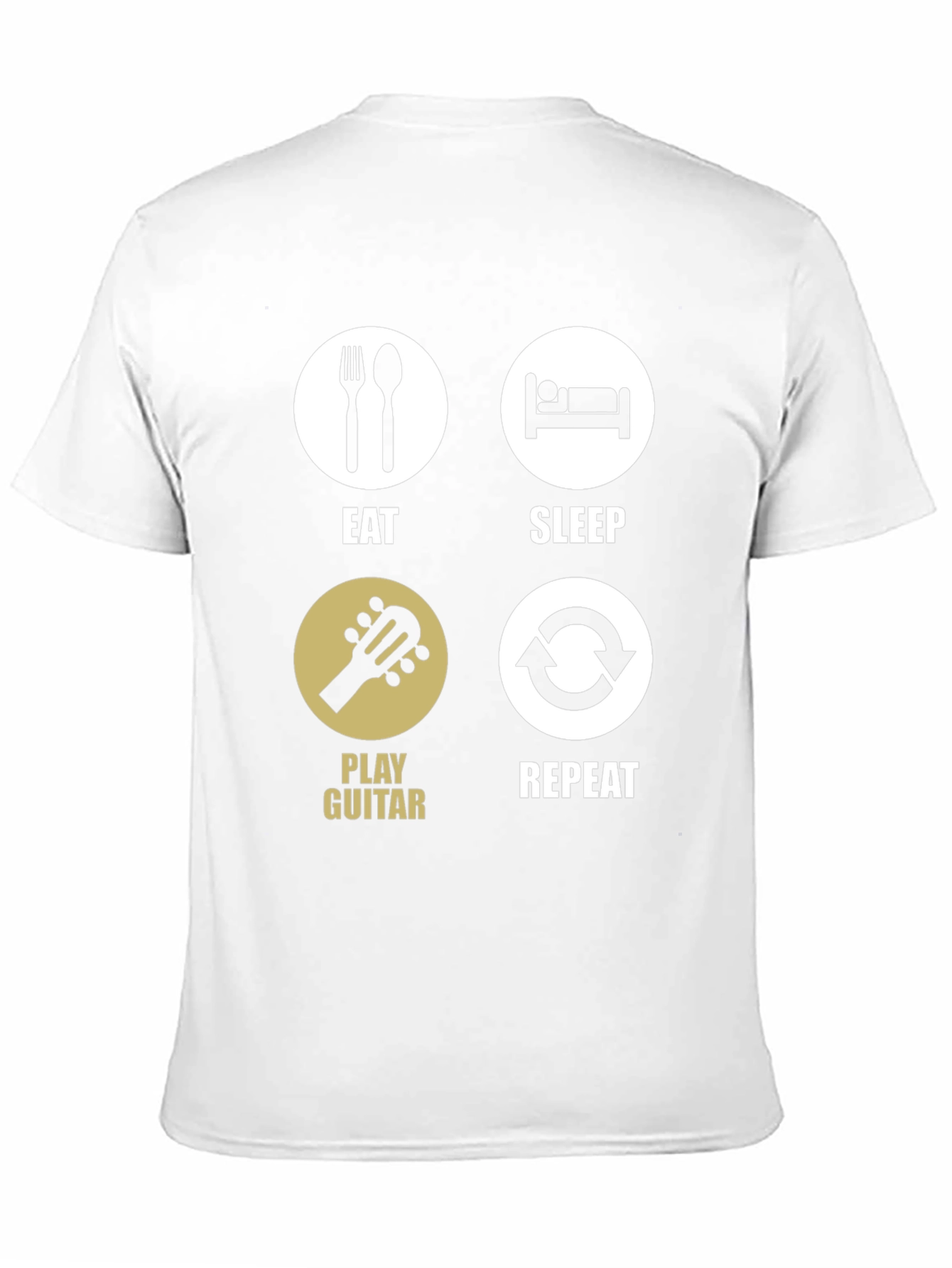 Eat Sleep Play Guitar Repeat Black T-Shirt