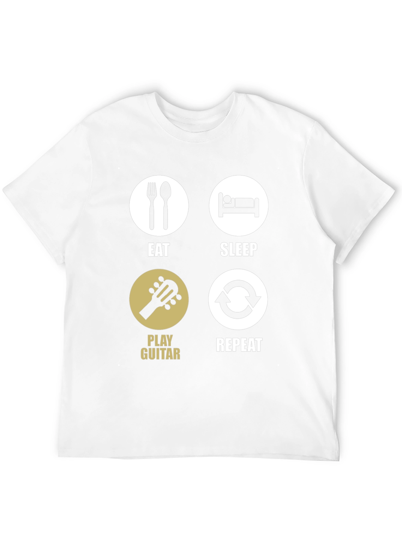Eat Sleep Play Guitar Repeat Black T-Shirt