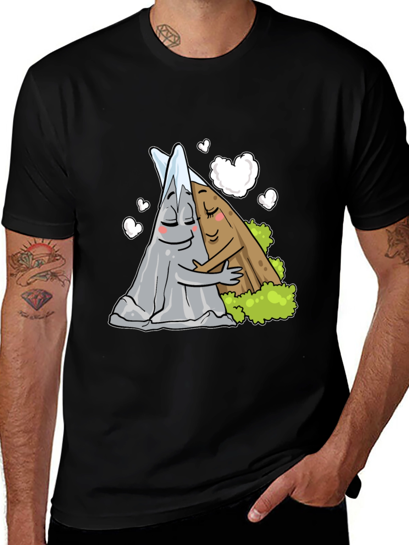 Mountain Love Graphic Tee - Black Unisex T-Shirt